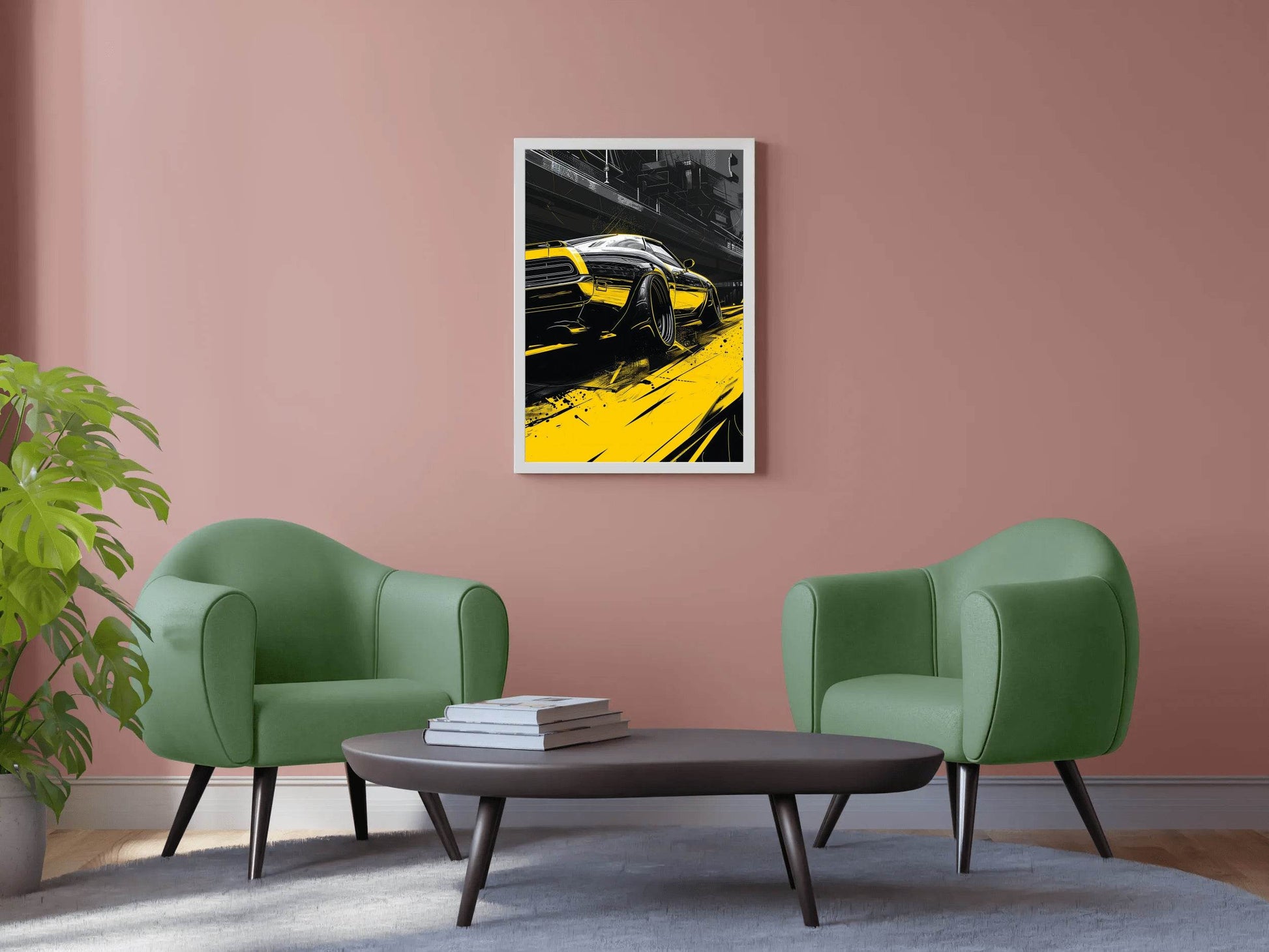 Mustang Yellow Wall Art - beink online art store