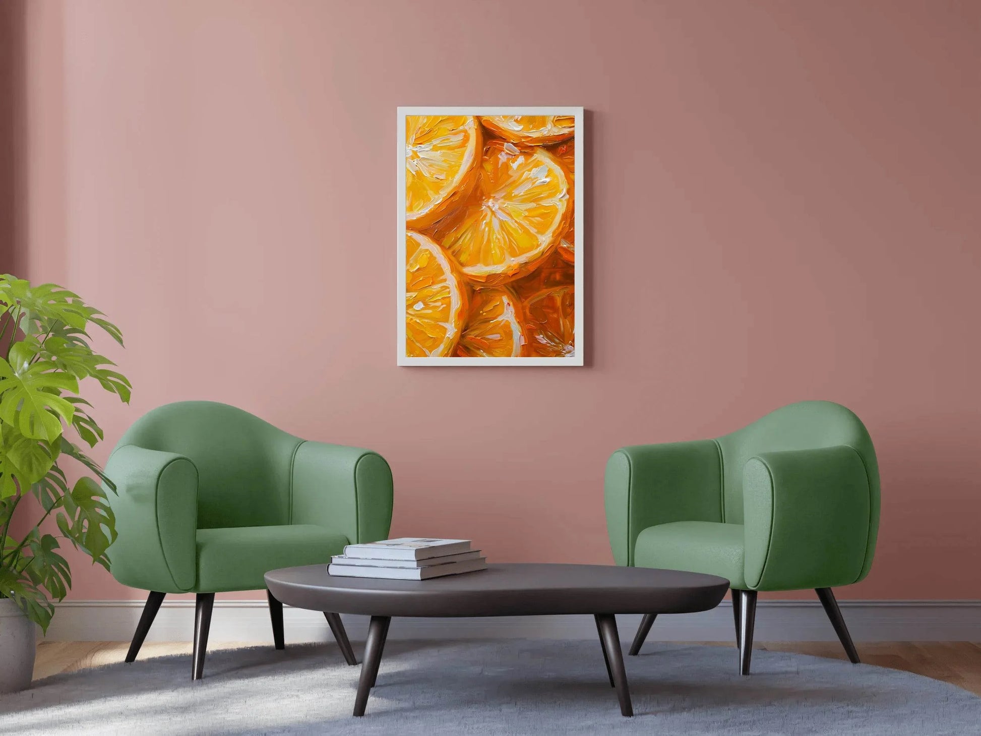 Vibrant Orange Wedges Wall Art - beink online art store