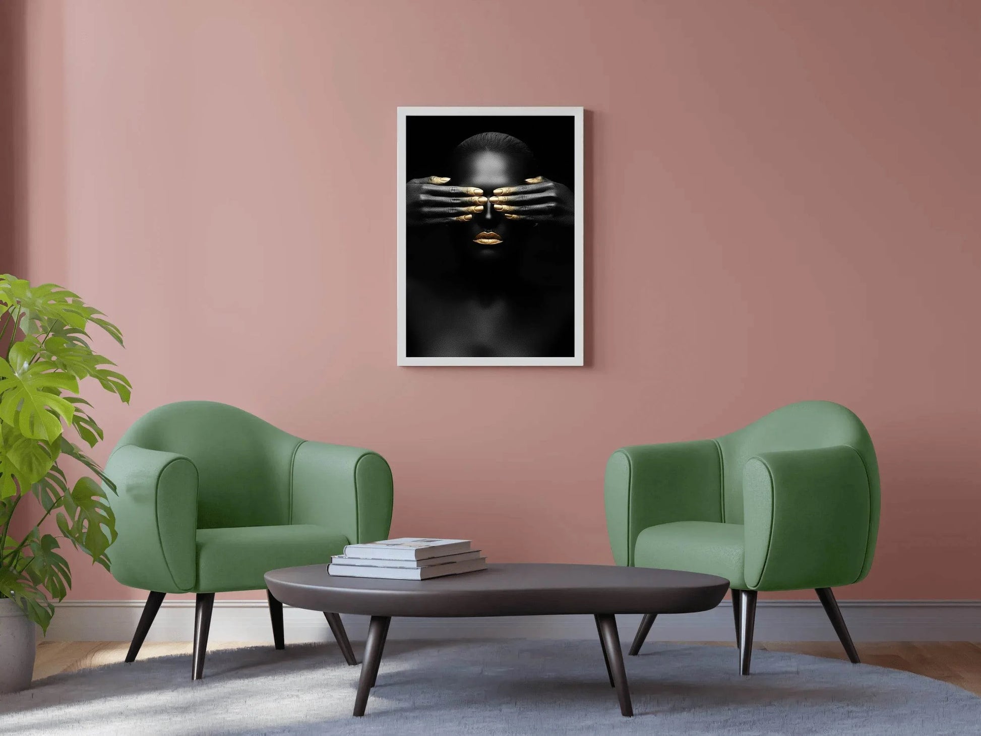 Golden Fingers Of a Black Woman Wall Art - beink online art store