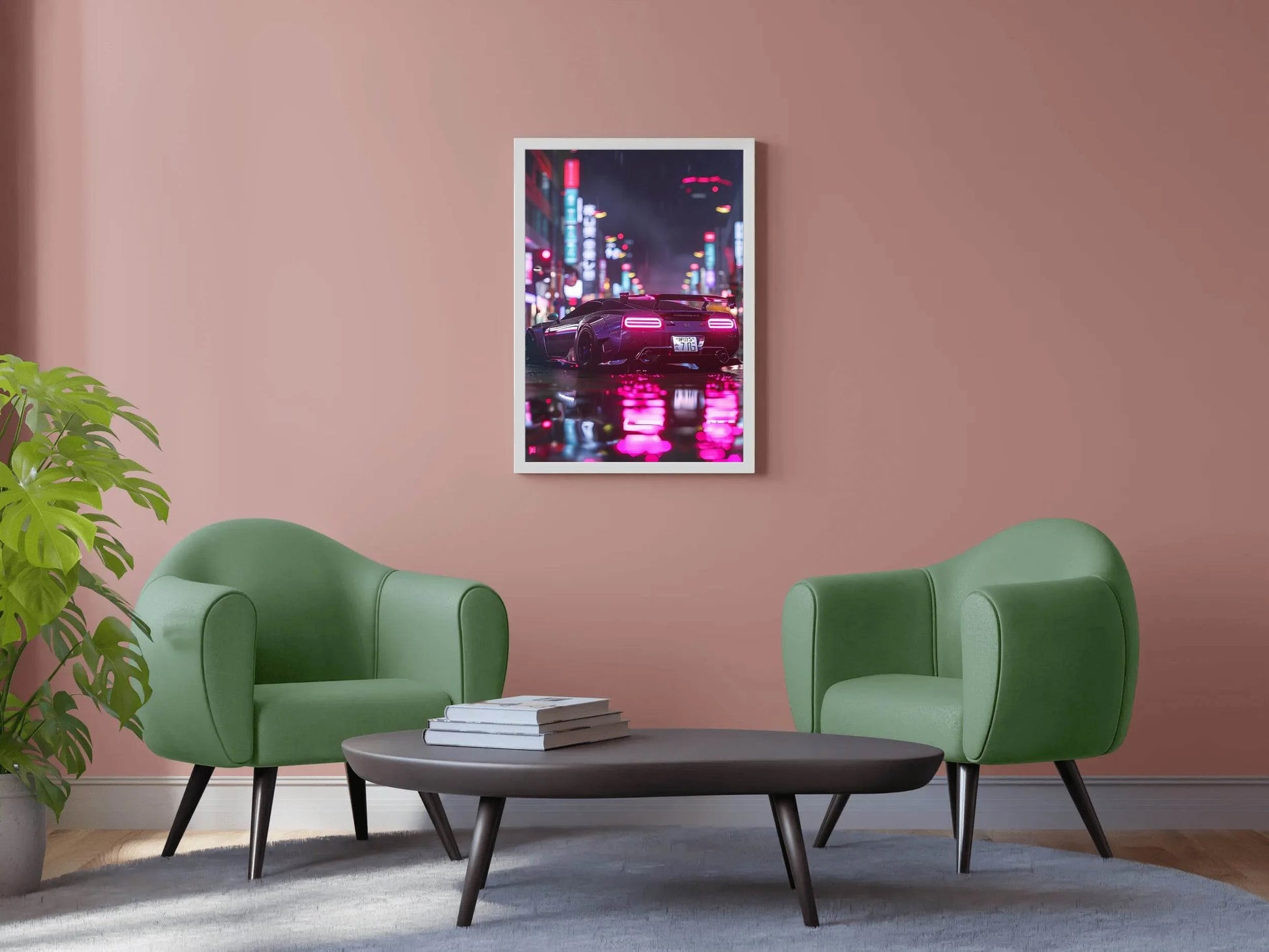 Neon Colors Bugatti Chiron Wall Art - beink online art store
