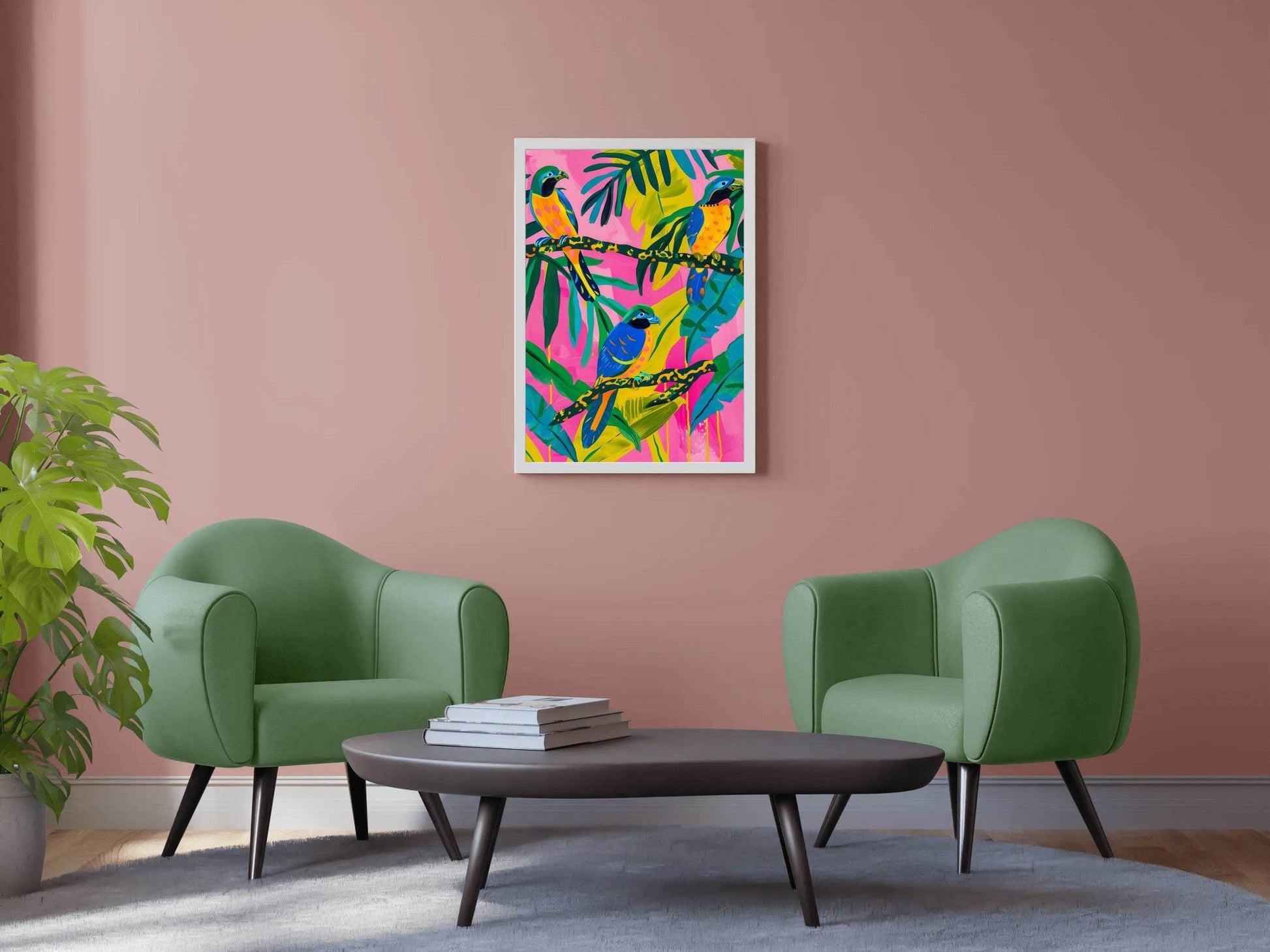 Painting of a Colorful Jungle Wall Art - beink online art store
