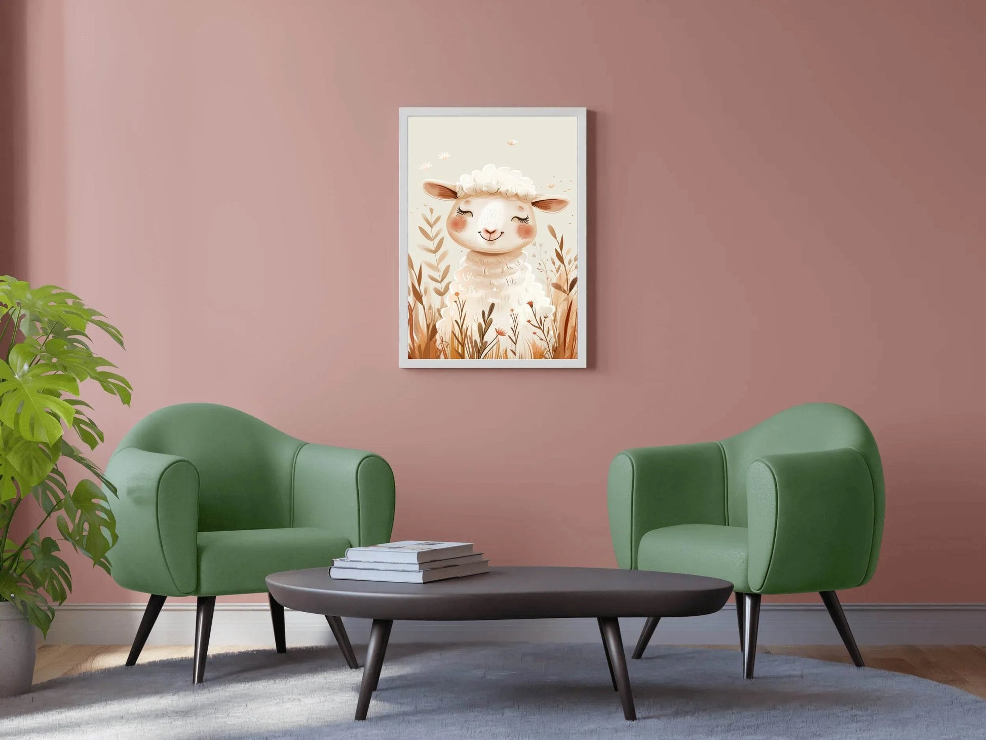 Cute Sheep Illustration Wall Art - beink online art store
