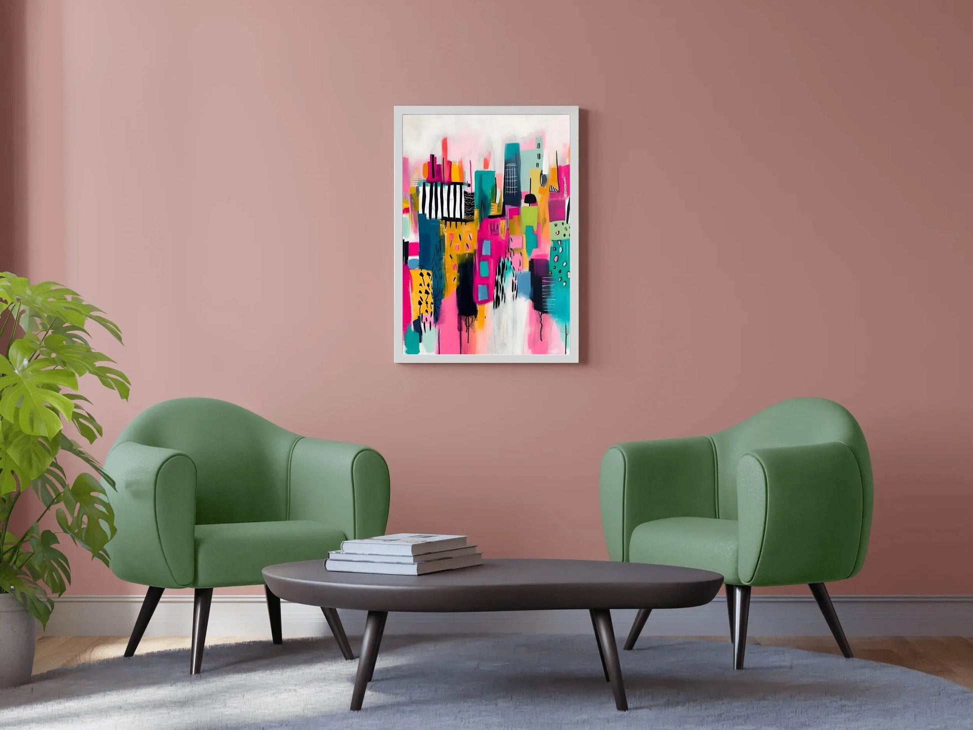Colorful Acrylic Painted Path Digital Art - beink online art store