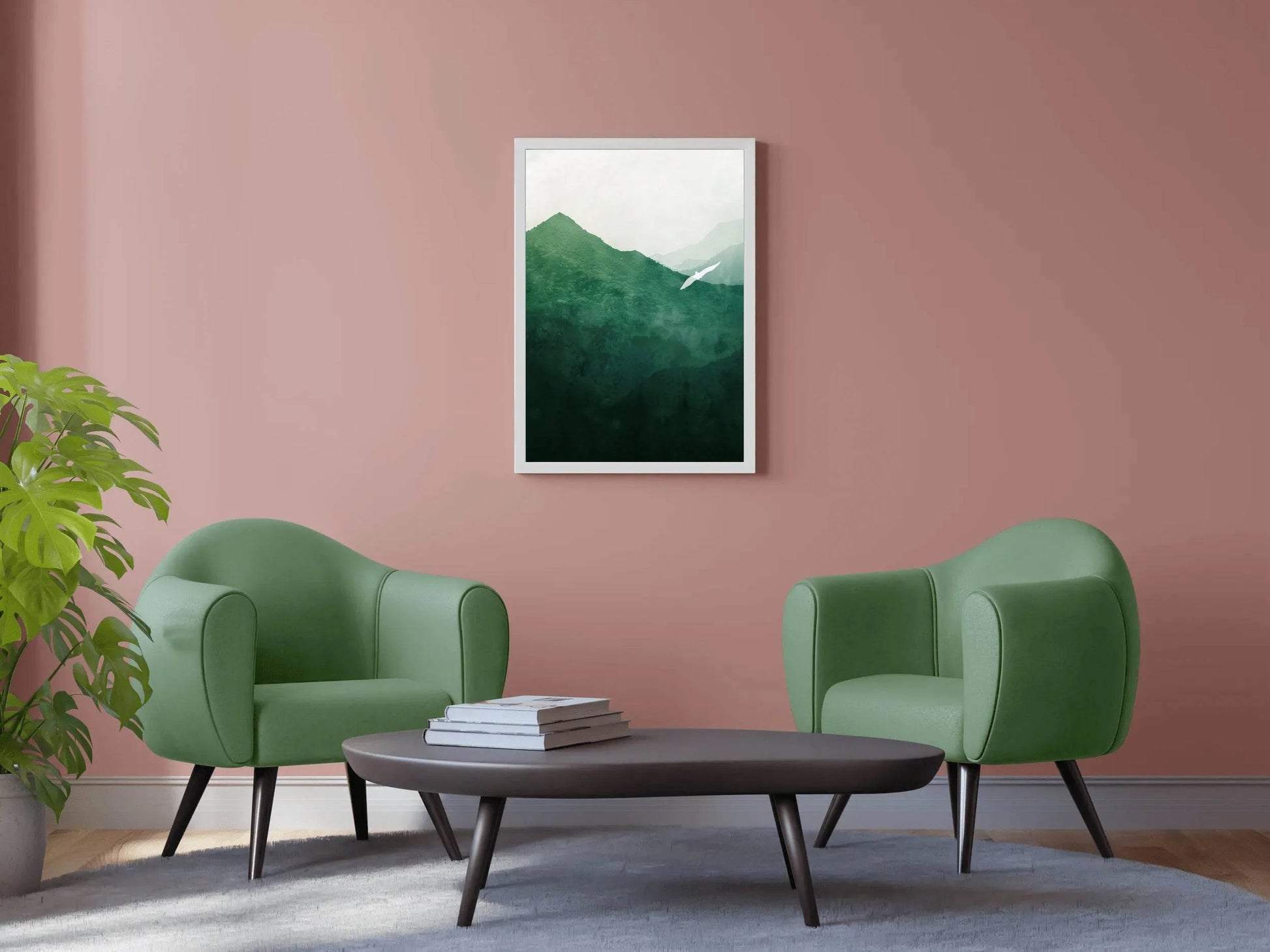 Mountain Forest Painting Wall Art - beink online art store