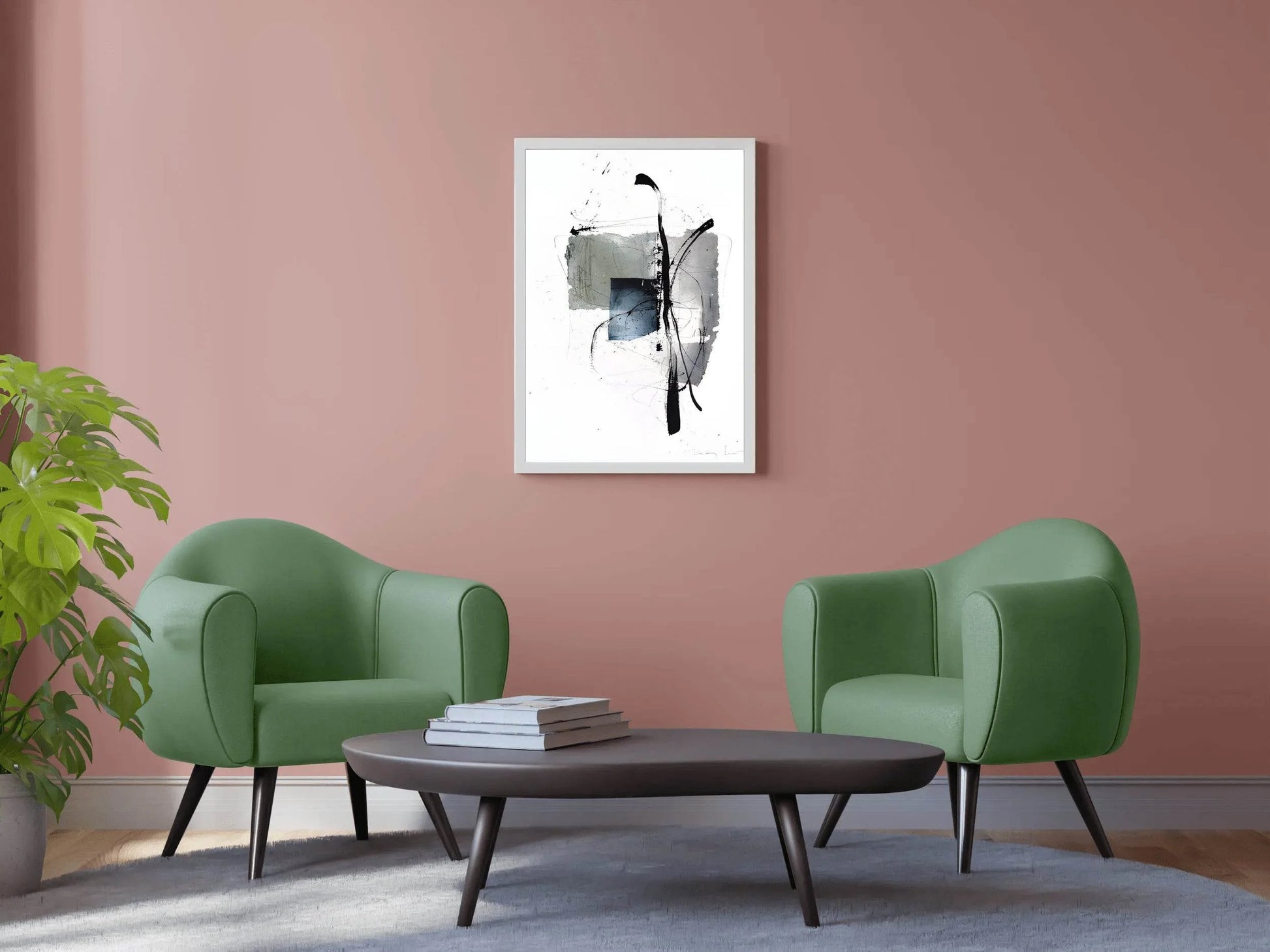 Dynamic Brush Strokes Modern Wall Art - beink online art store