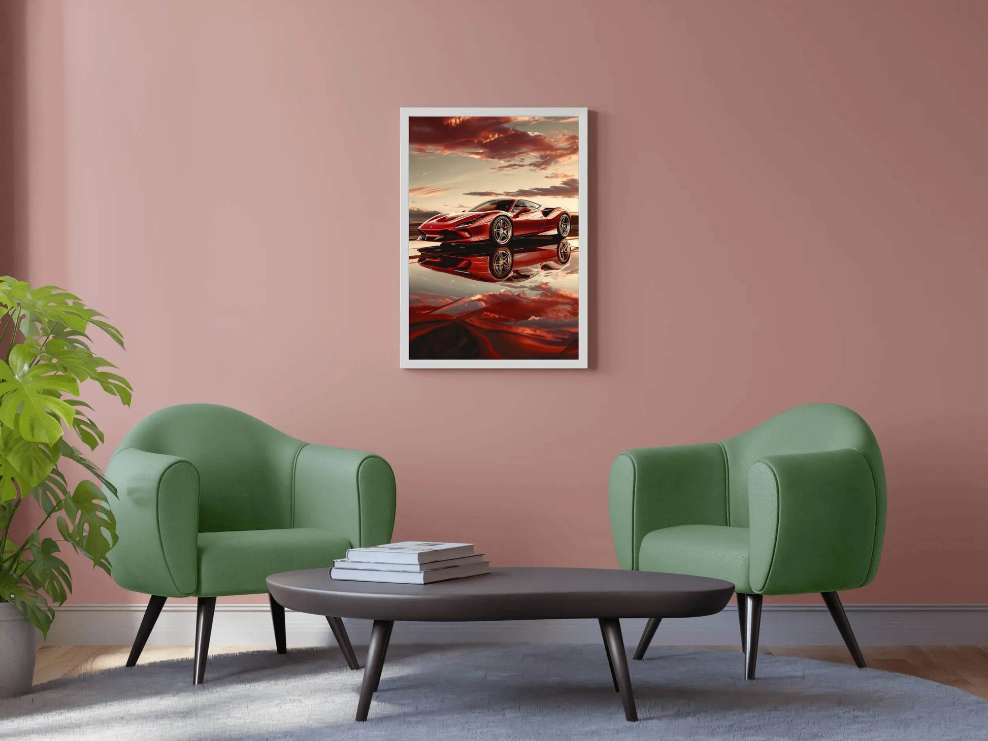 Ferrari F8 Red Sport Wall Art - beink online art store
