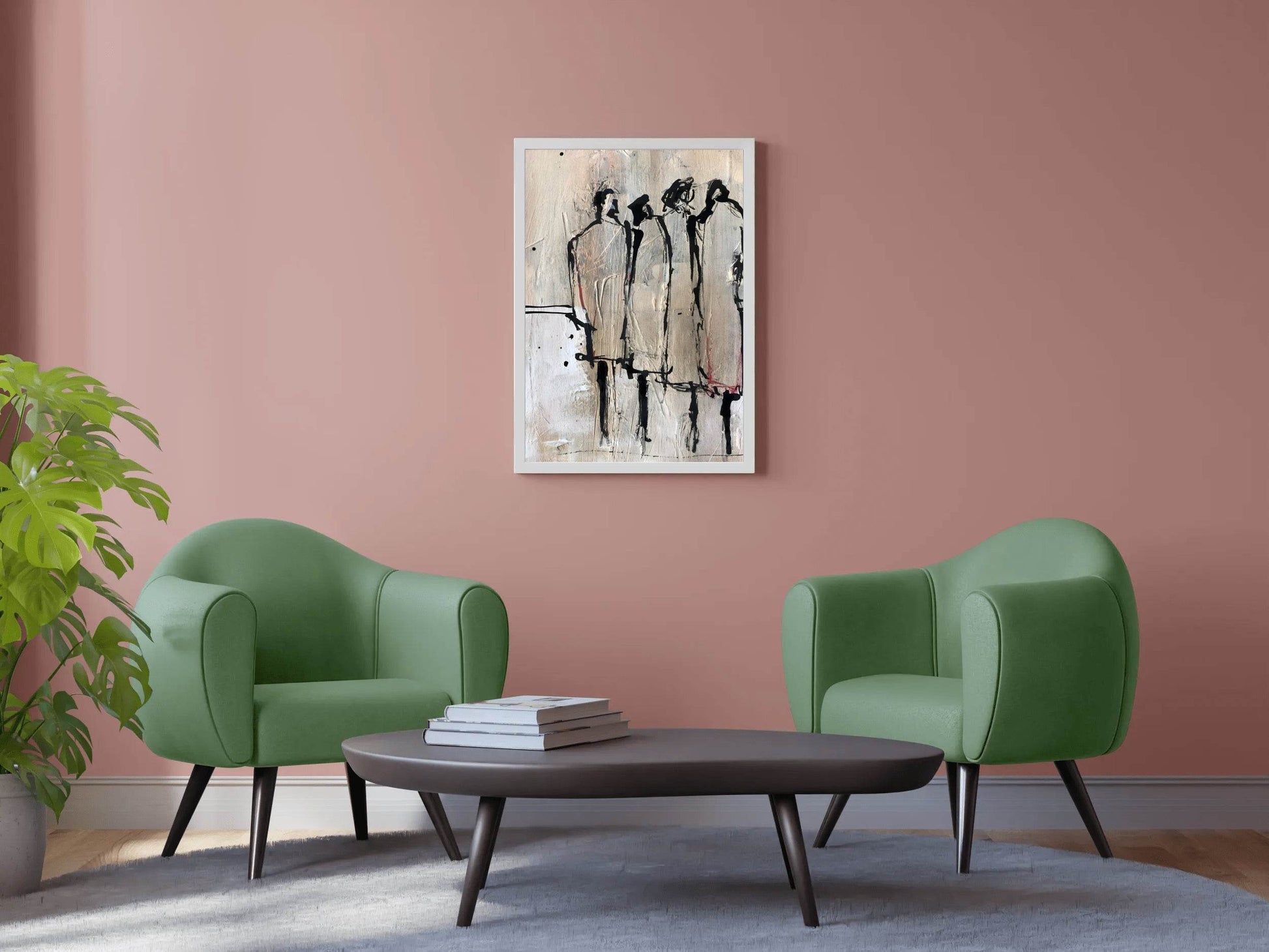 Silhouetted Figures Modern Wall Art - beink online art store