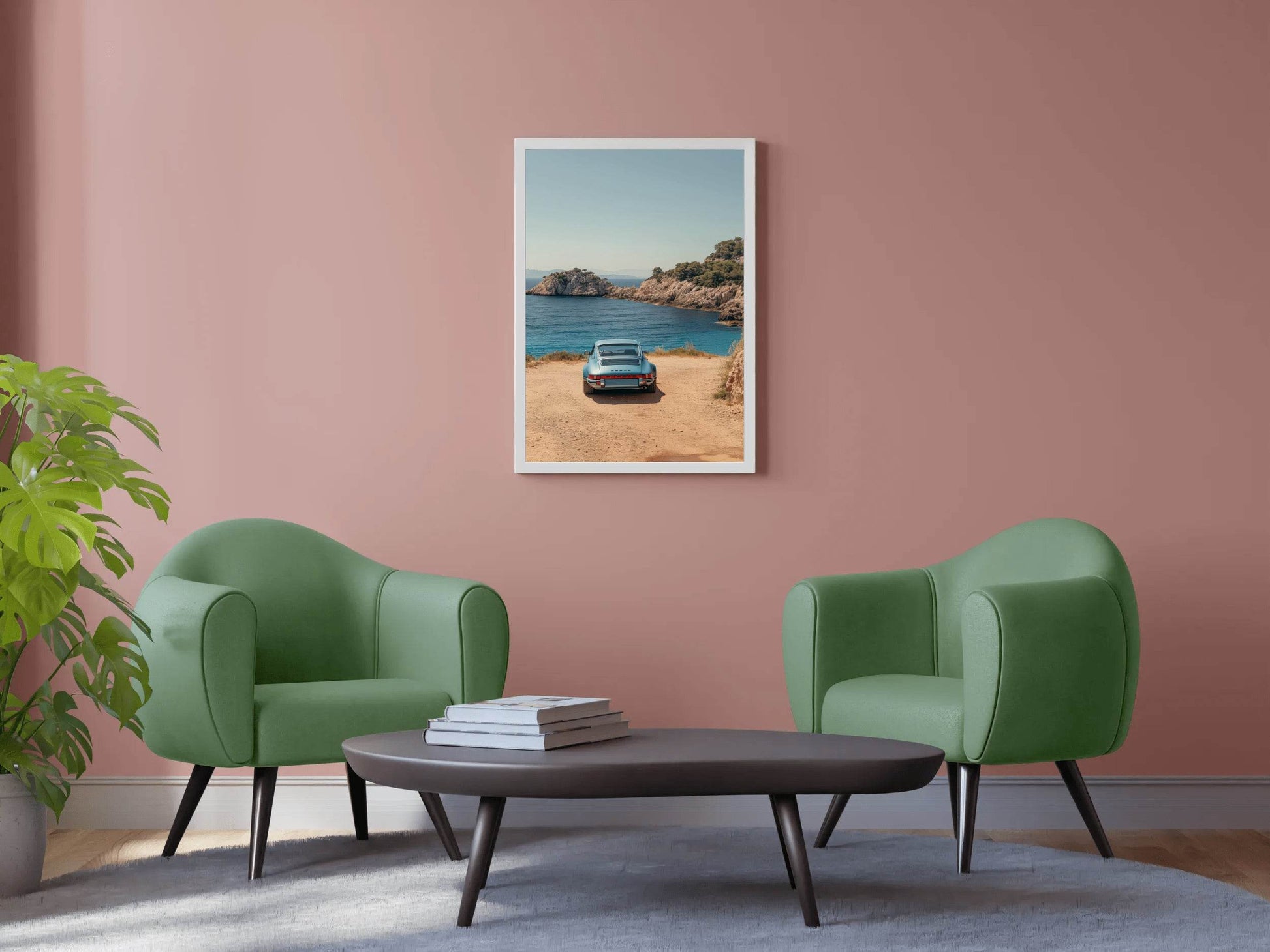 Classic Porsche 911 Silver Design Wall Art - beink online art store