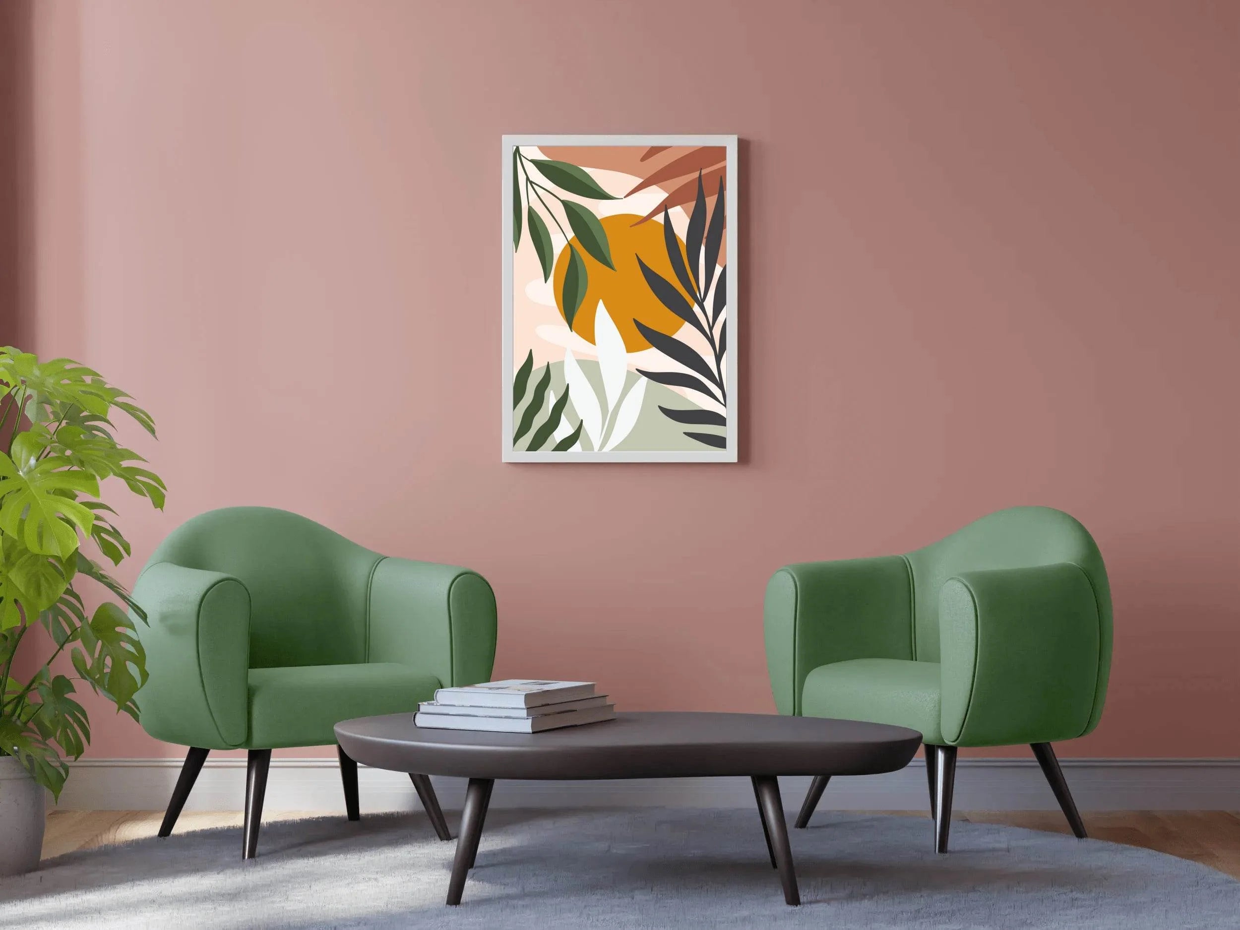 Tropical Leaves with Lush Foliage ArtWork - beink online art store