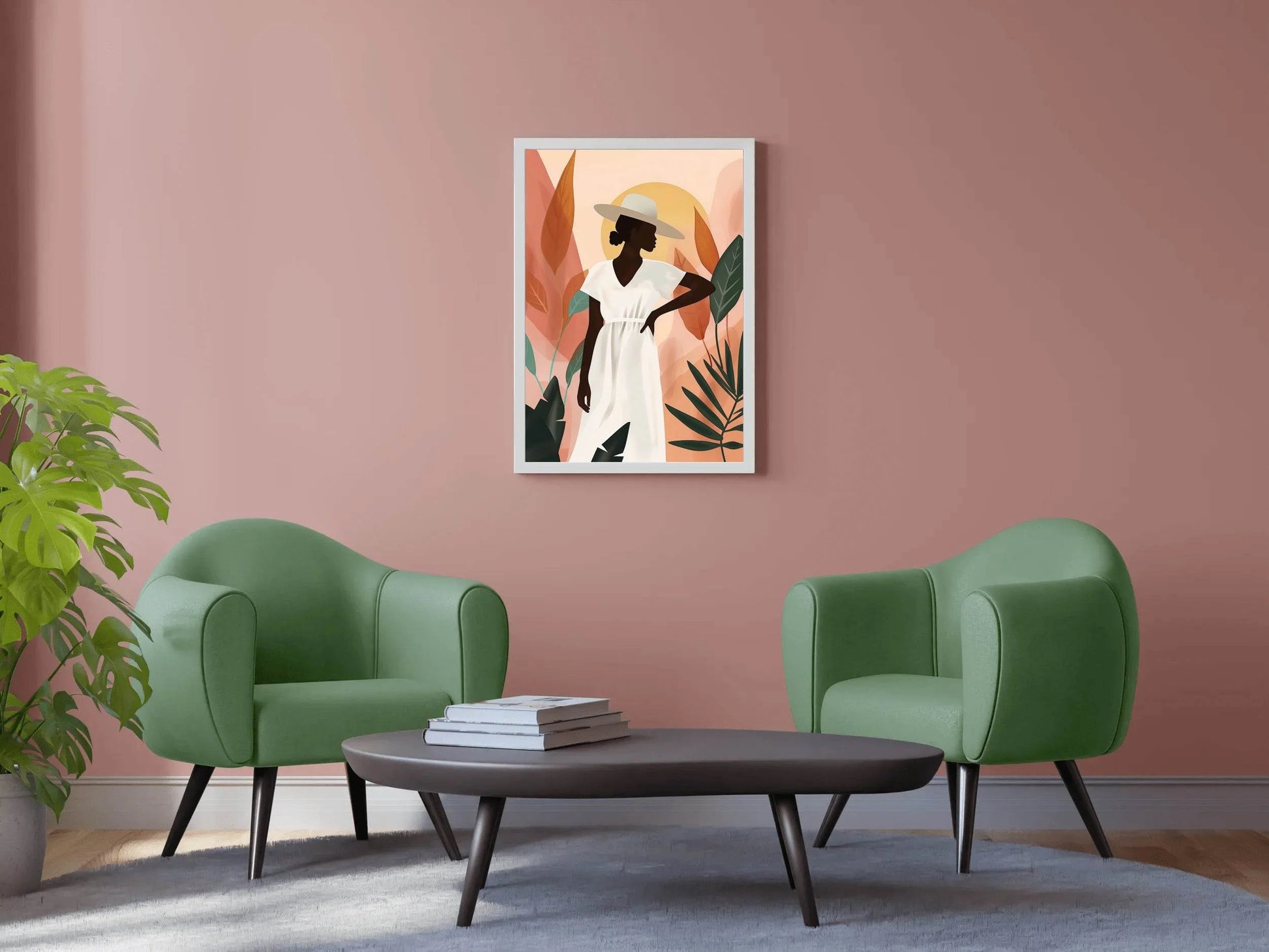 Flowers And Woman Wall Art - beink online art store
