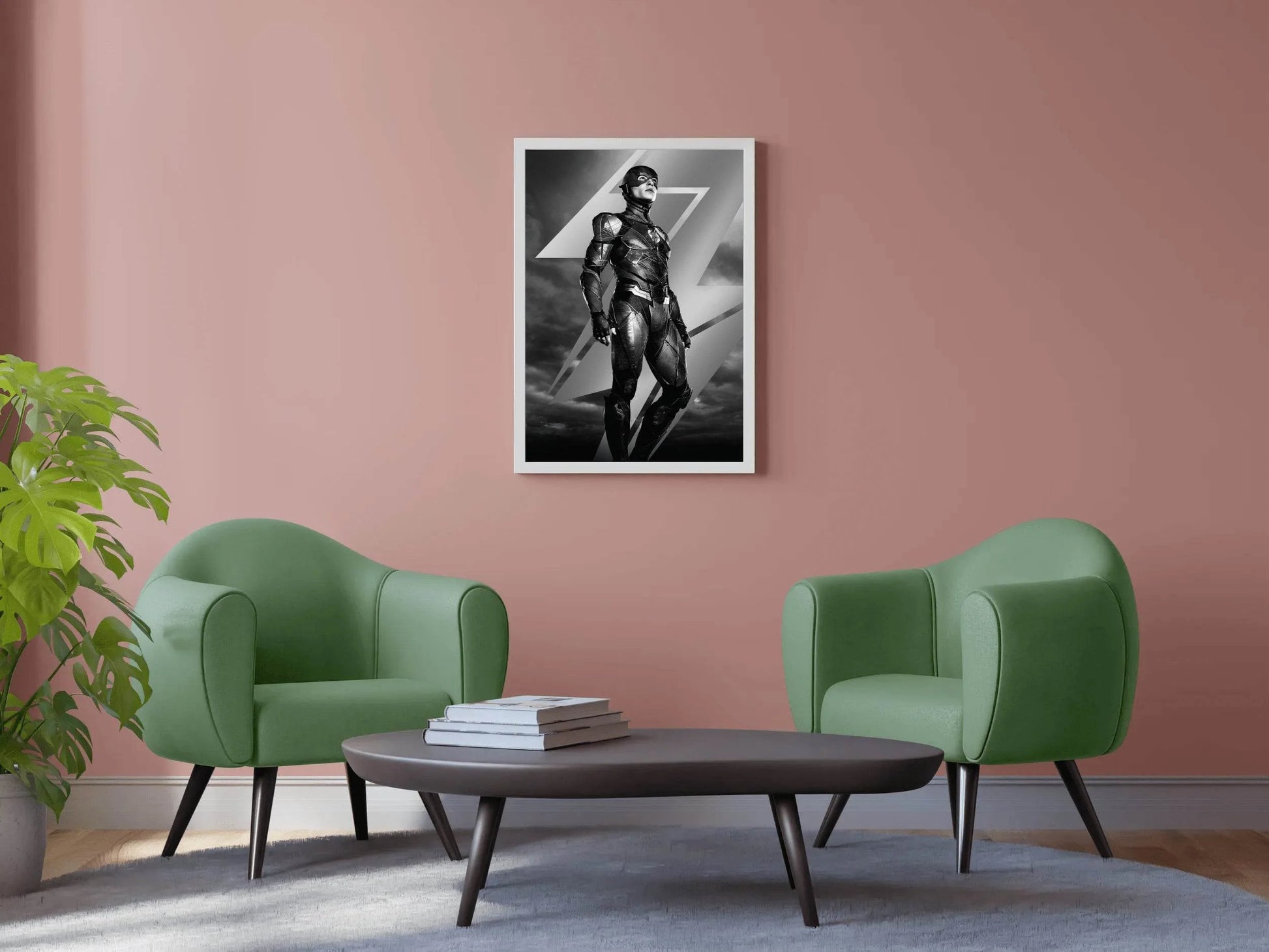 Justice League Flash Black and White Wall Art - beink online art store
