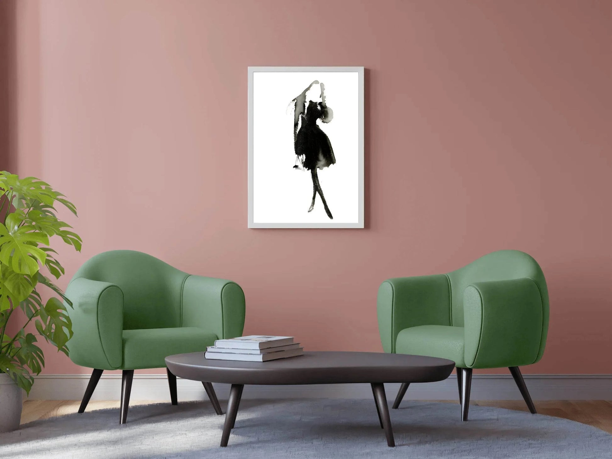 Ink-Washed Elegance - Graceful Form Woman Art - beink online art store
