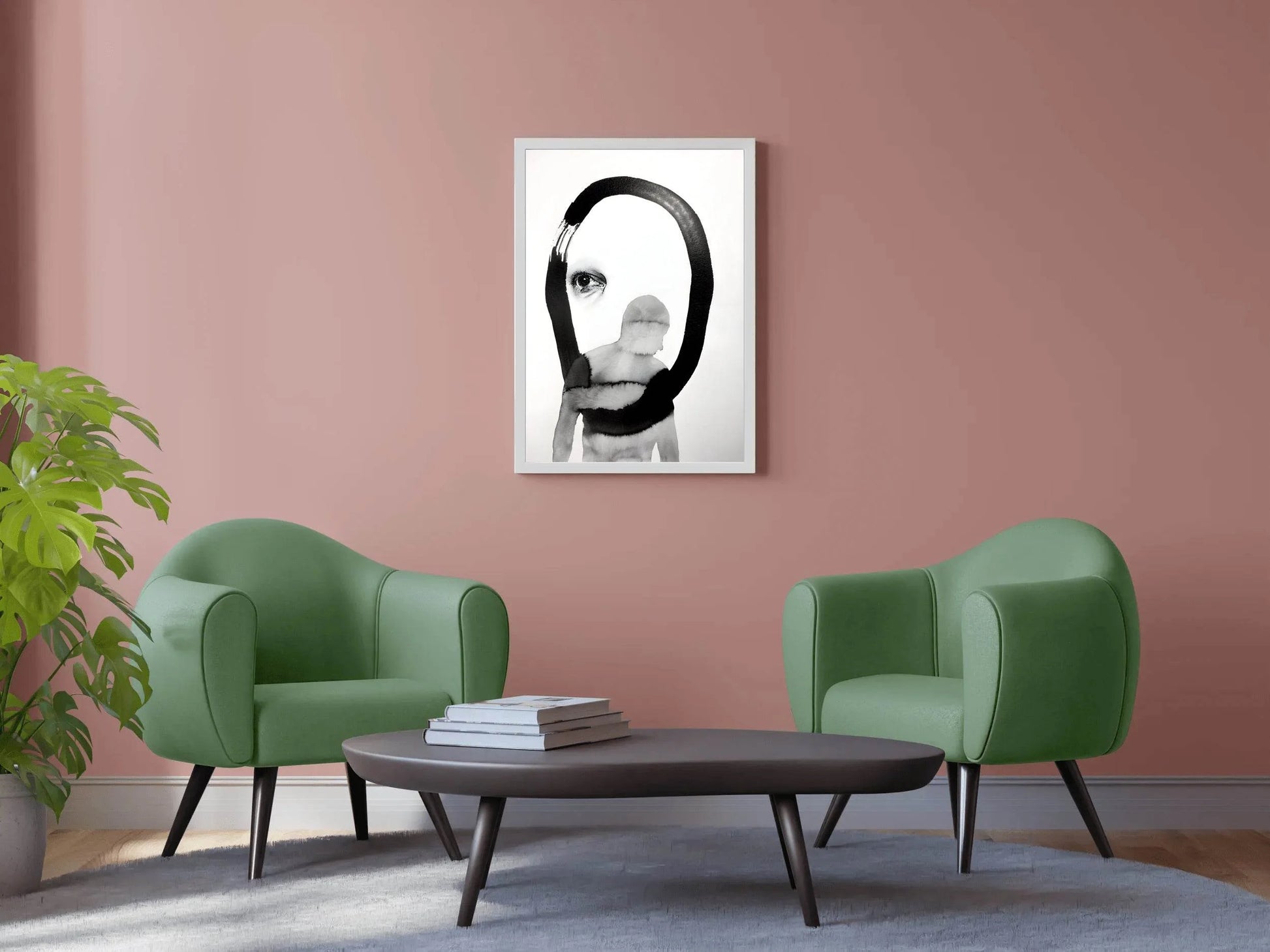Ink and Watercolor Partial Figure Wall Art - beink online art store