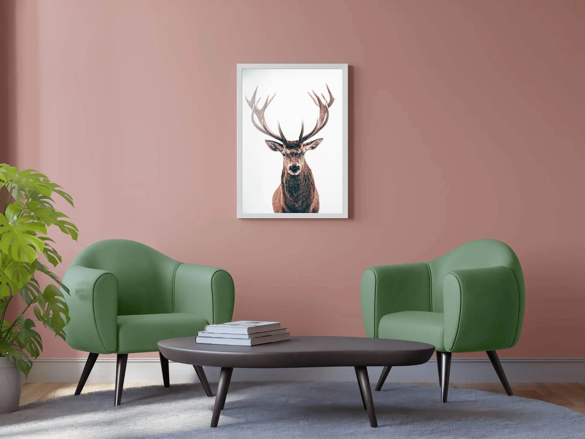 Red Deer in Snow Animal Wall Art - beink online art store