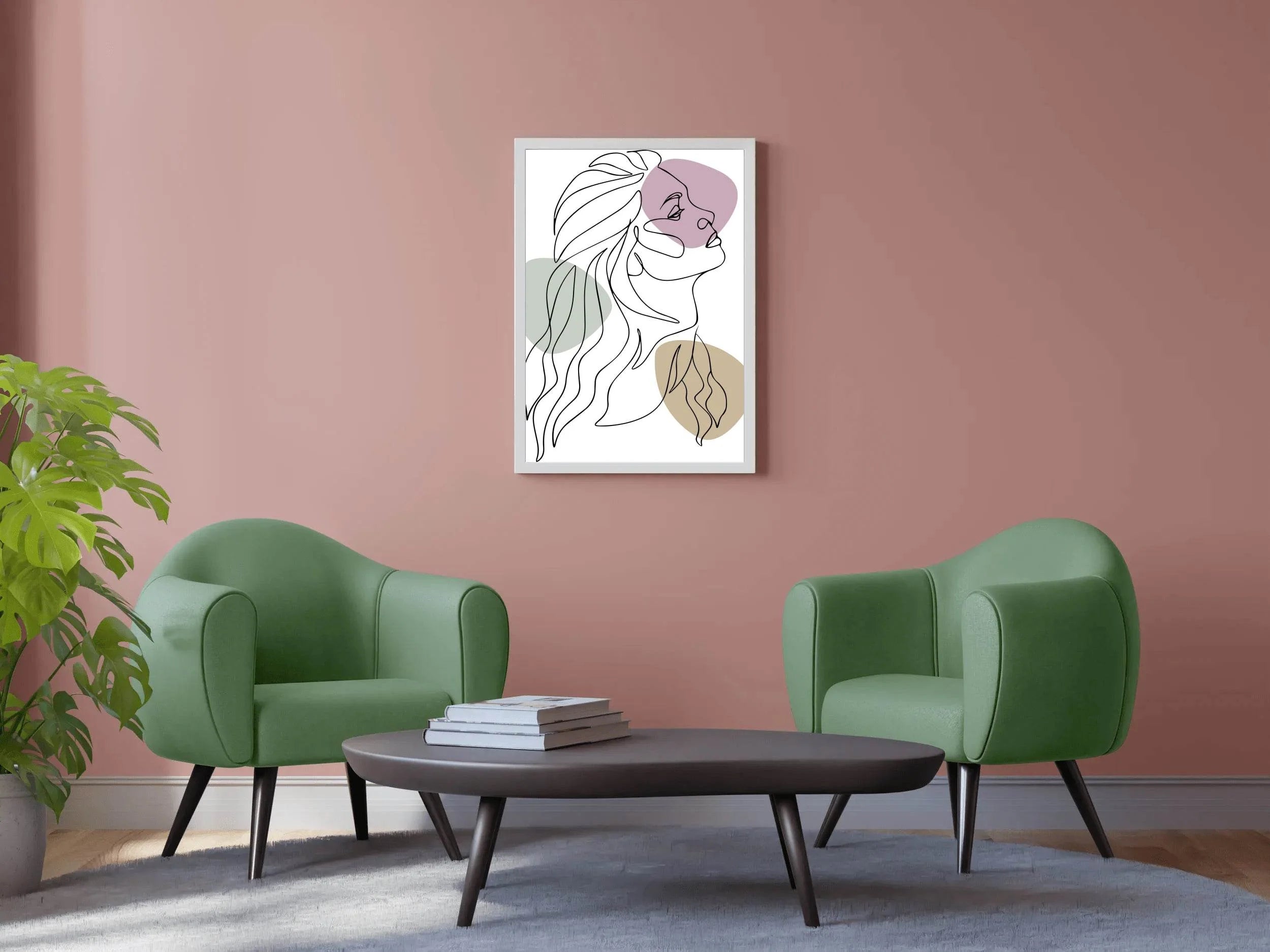 Woman With Long Hair Wall Art - beink online art store