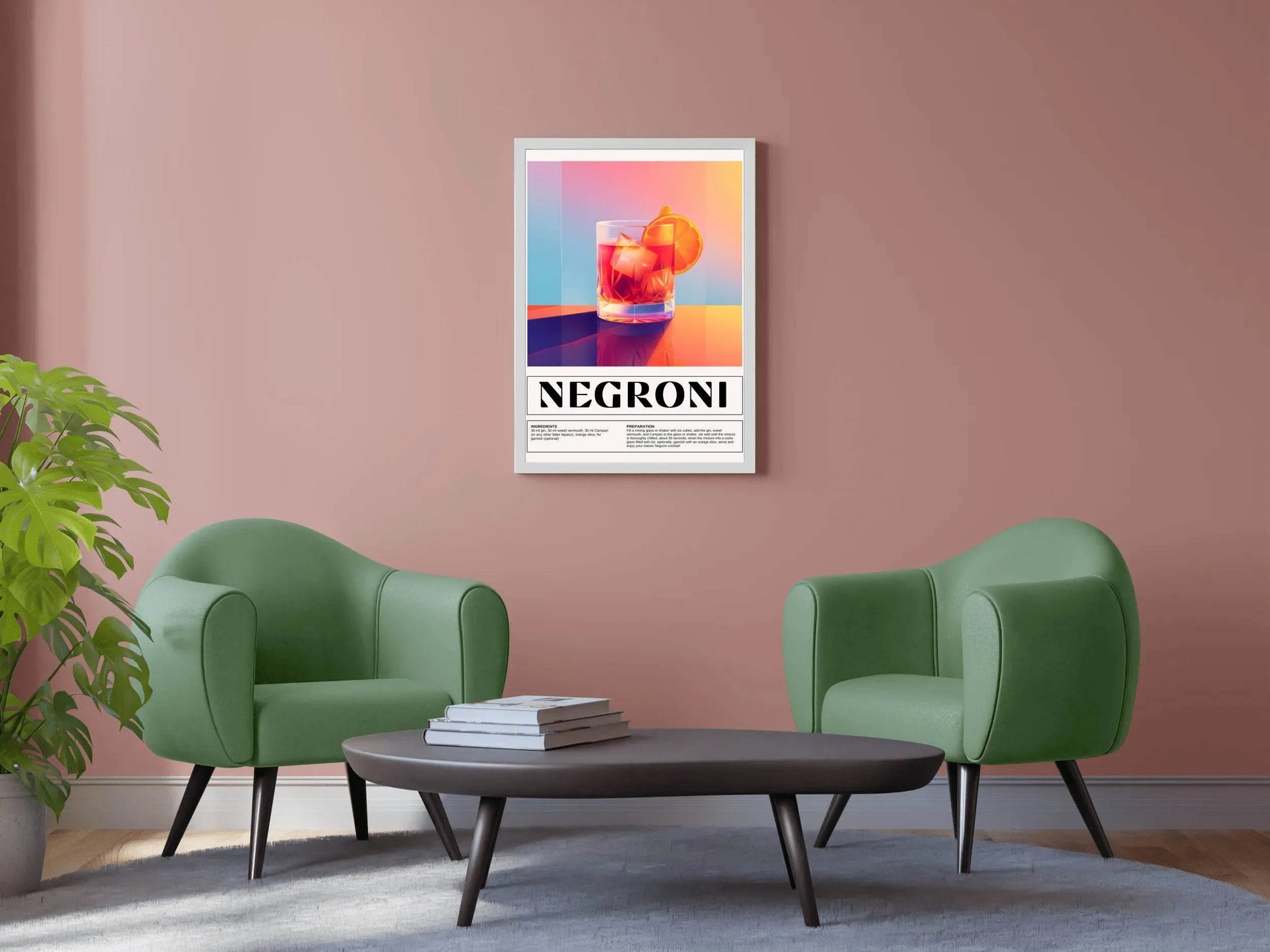 Traditional Negroni Cocktail Wall Art - beink online art store