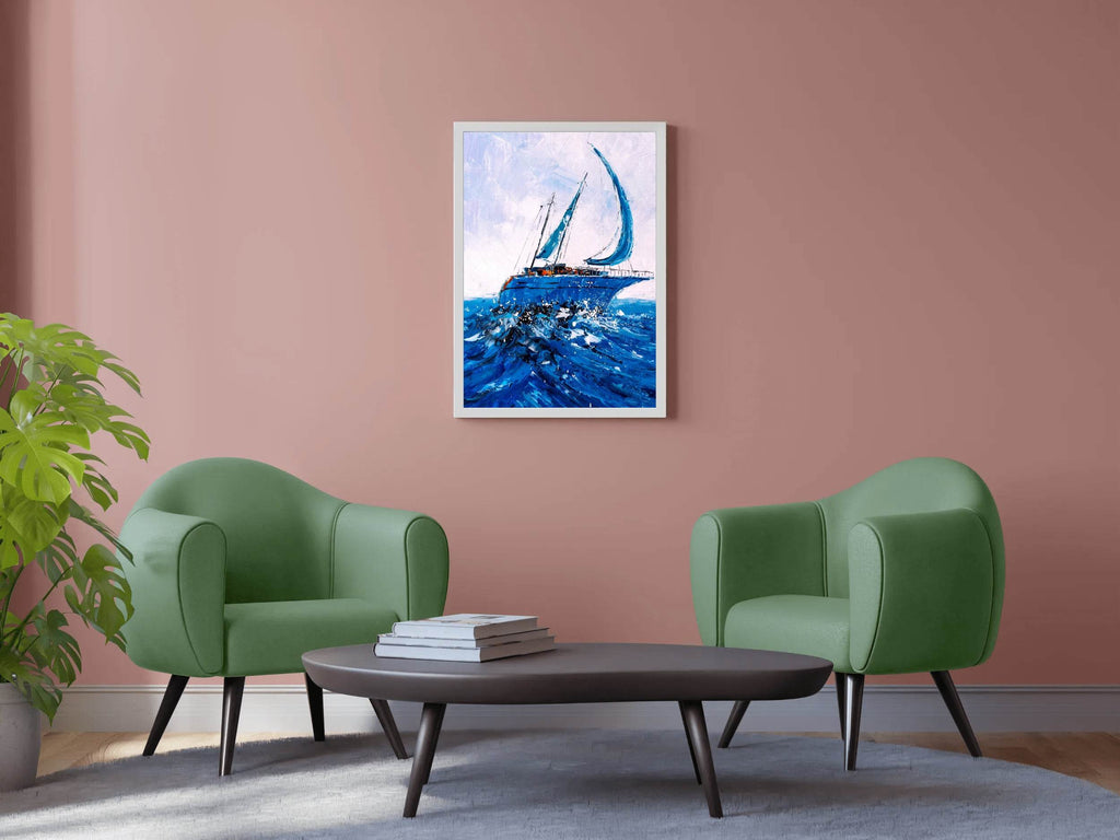 Sailing Ship in A Storm Wall Art - beink online art store