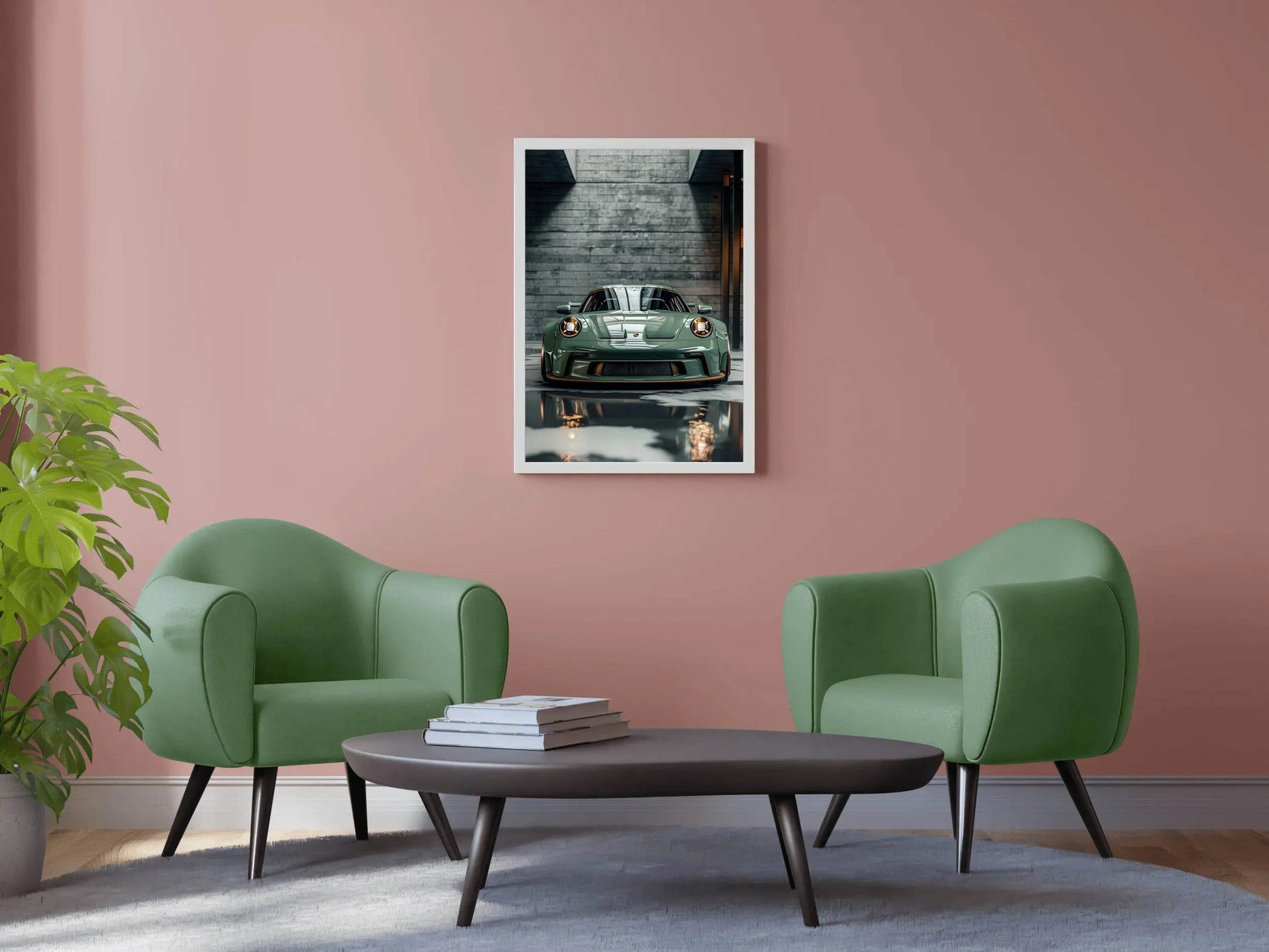 Porsche992 GT3 Green Metallic Wall Art - beink online art store