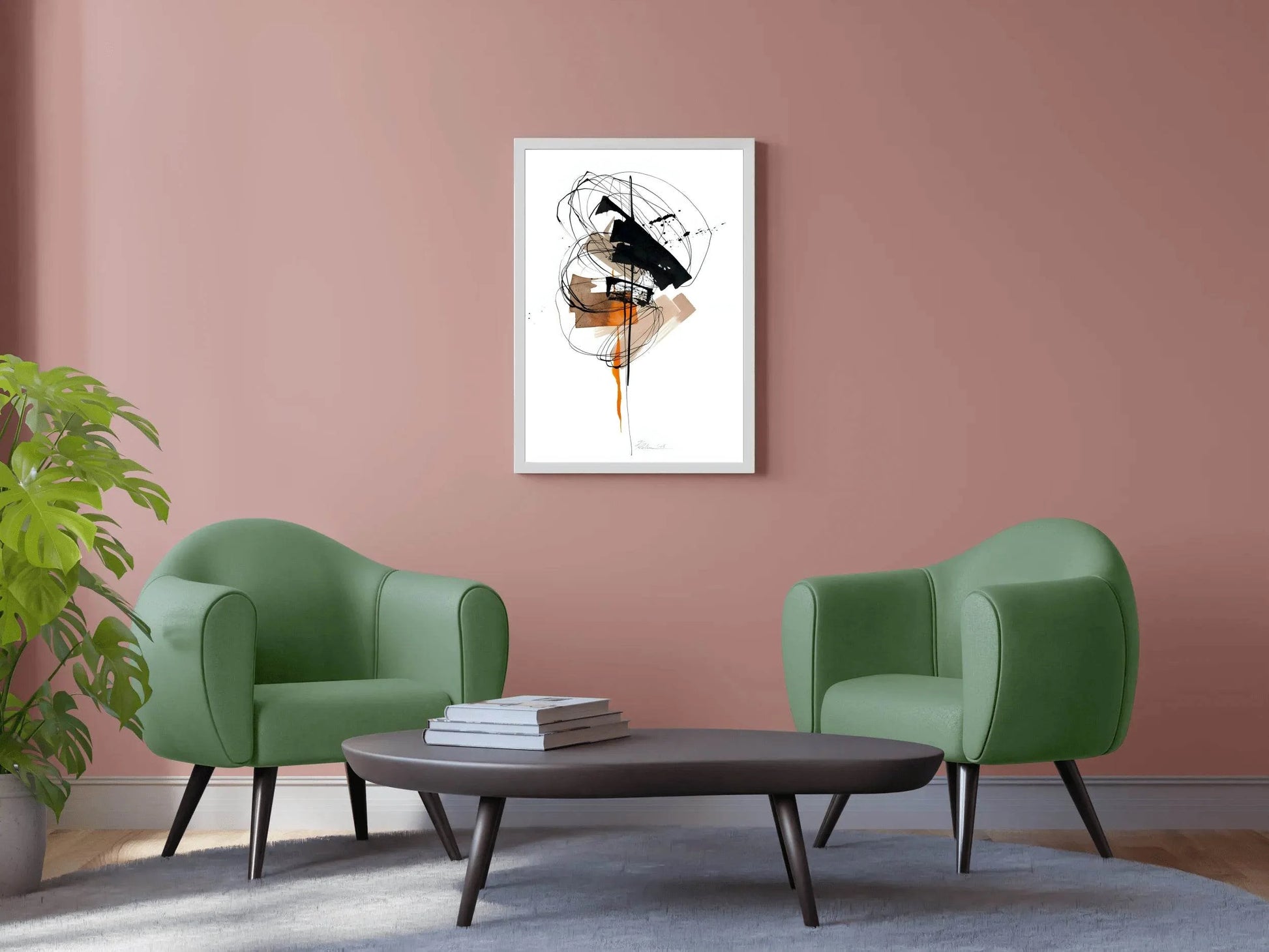 Ink Explosion Face Shape Modern Art - beink online art store