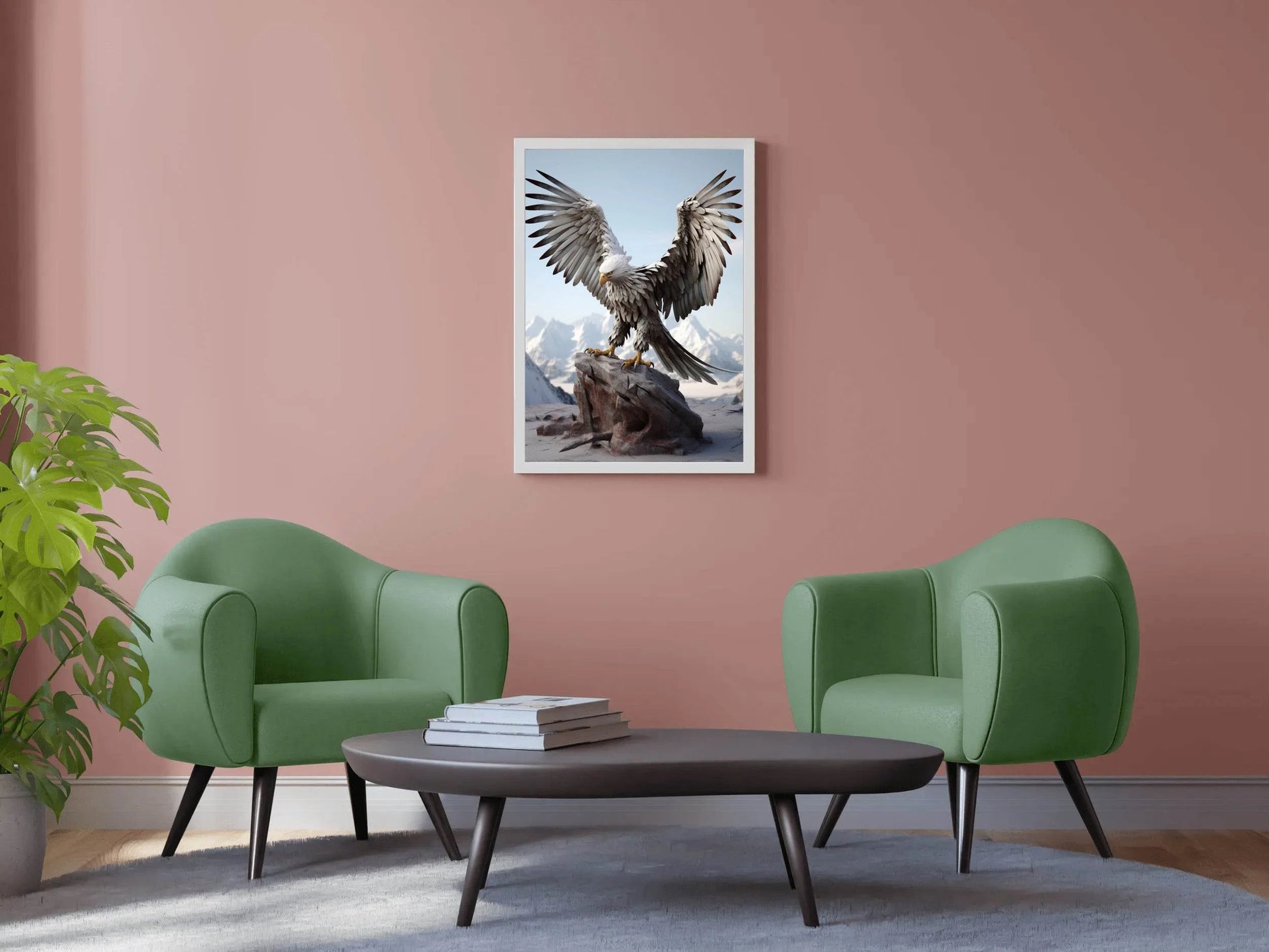Bald Eagle With Open Wings Wall Art - beink online art store