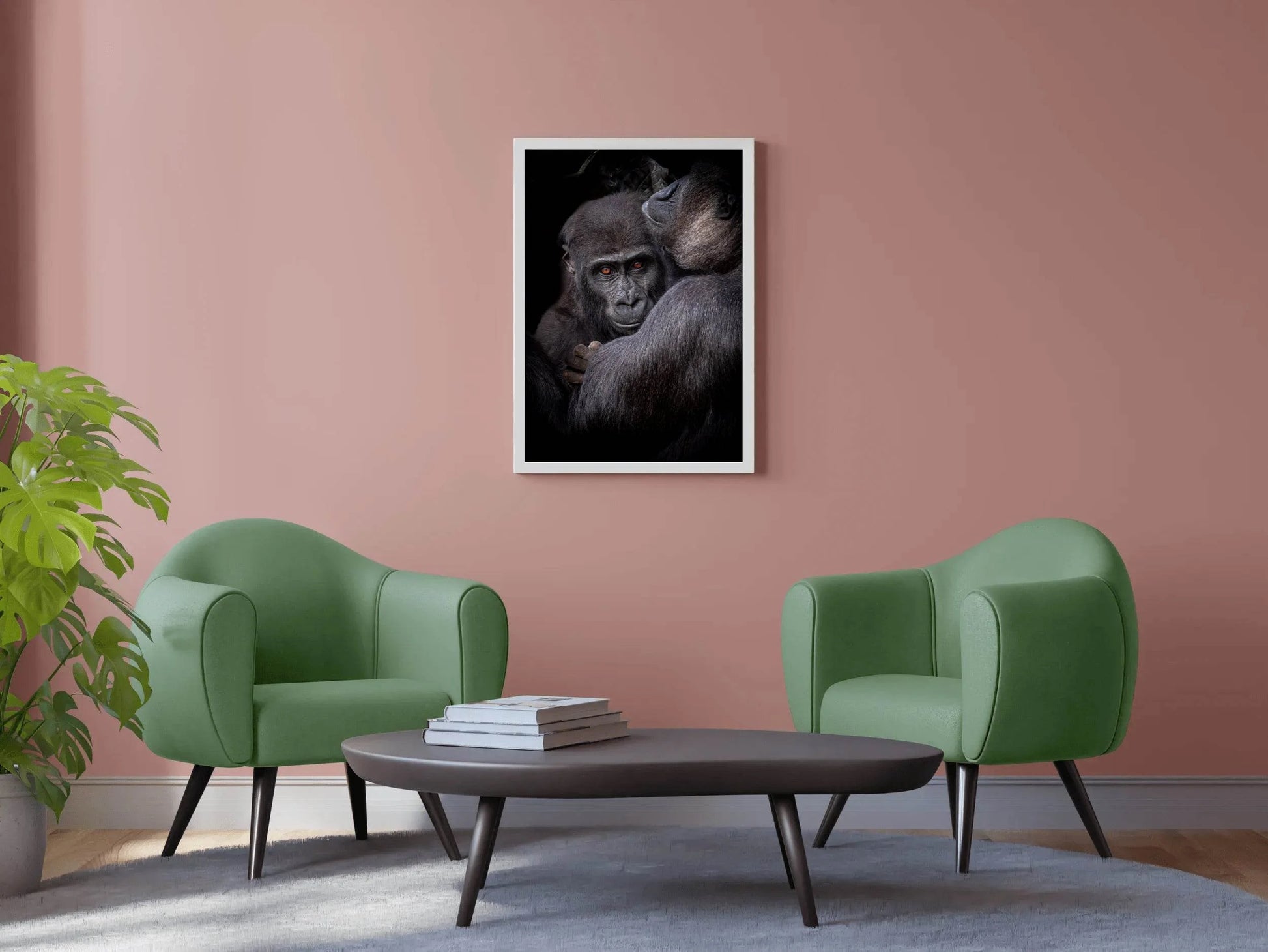 Picture of Baby Gorilla With Mother Wall Art - beink online art store