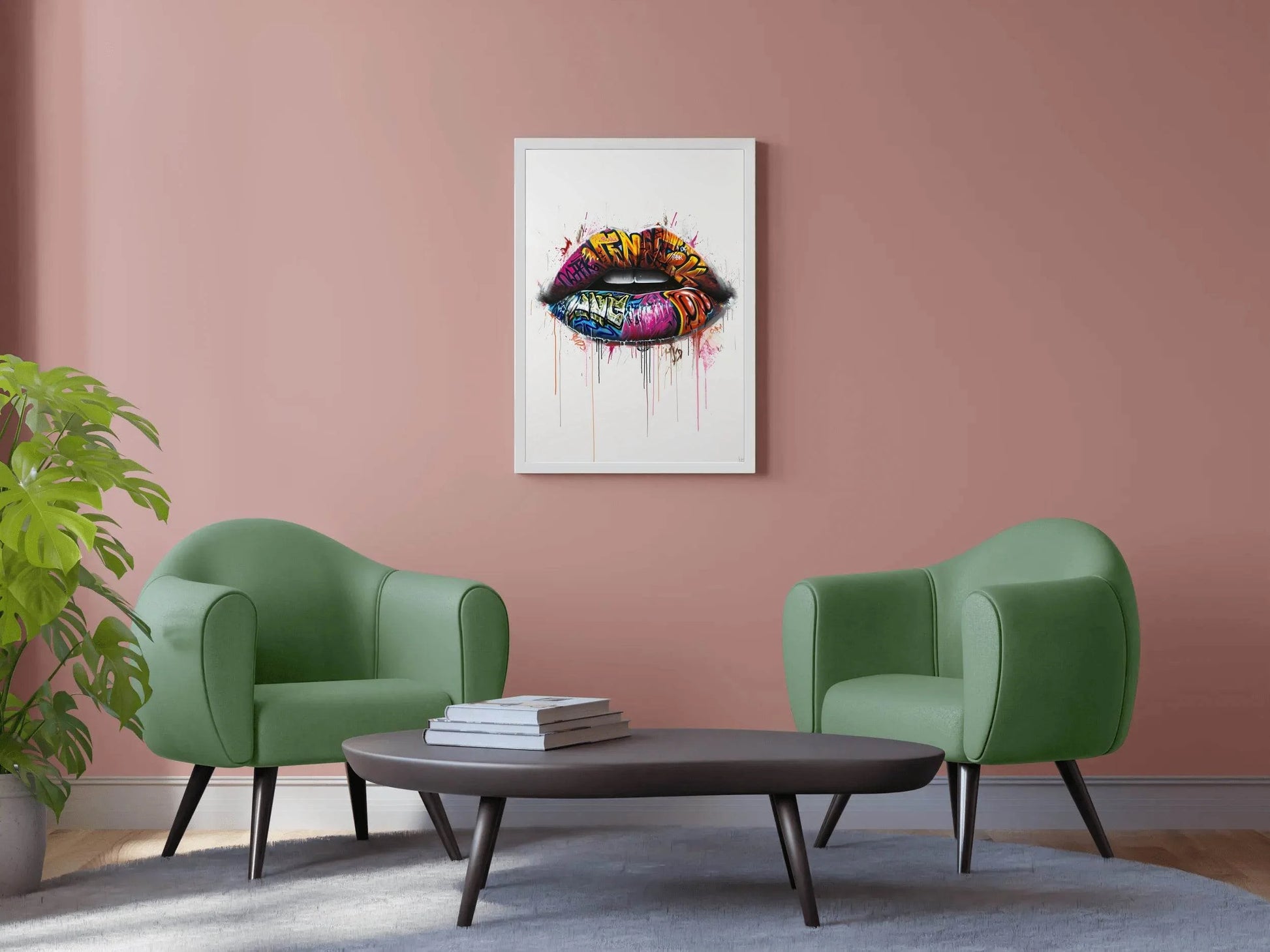 Graffiti on Lips Wall Art - beink online art store
