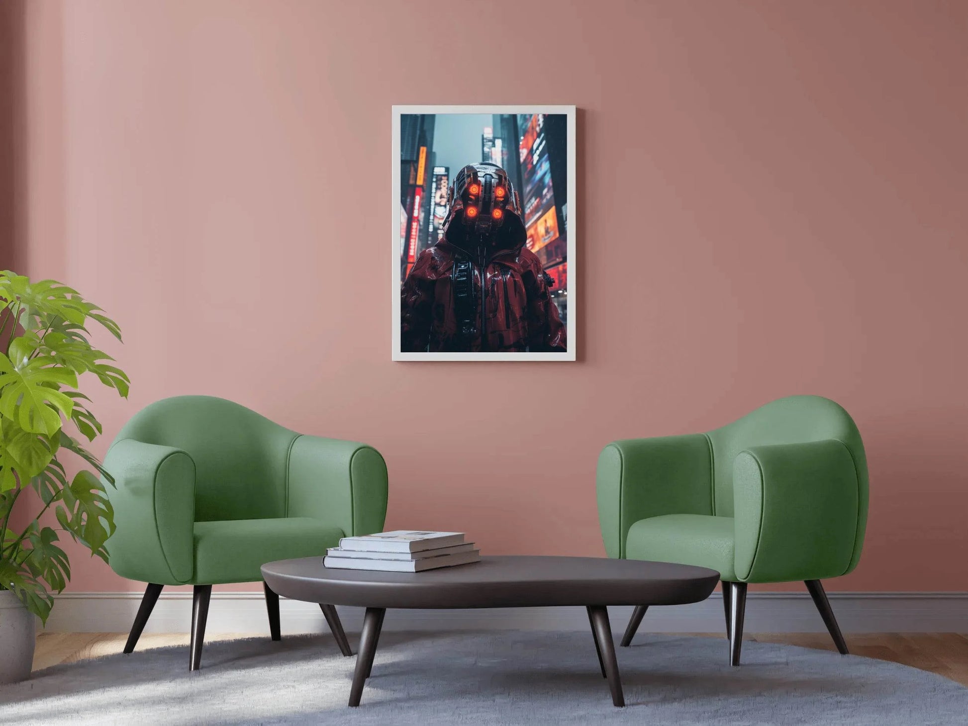 Cyberpunk Warrior Robot Wall Art - beink online art store