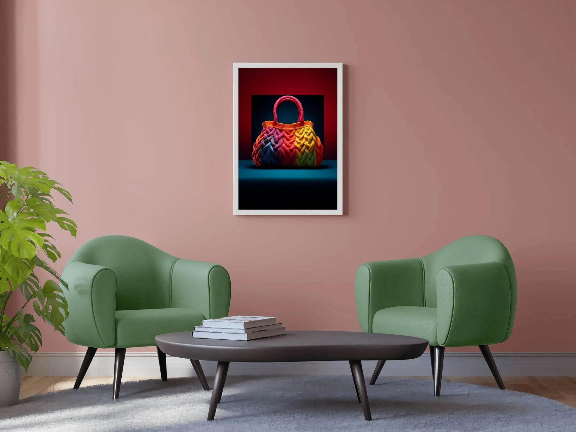 Colorful Knitted Bag Wall Art - beink online art store