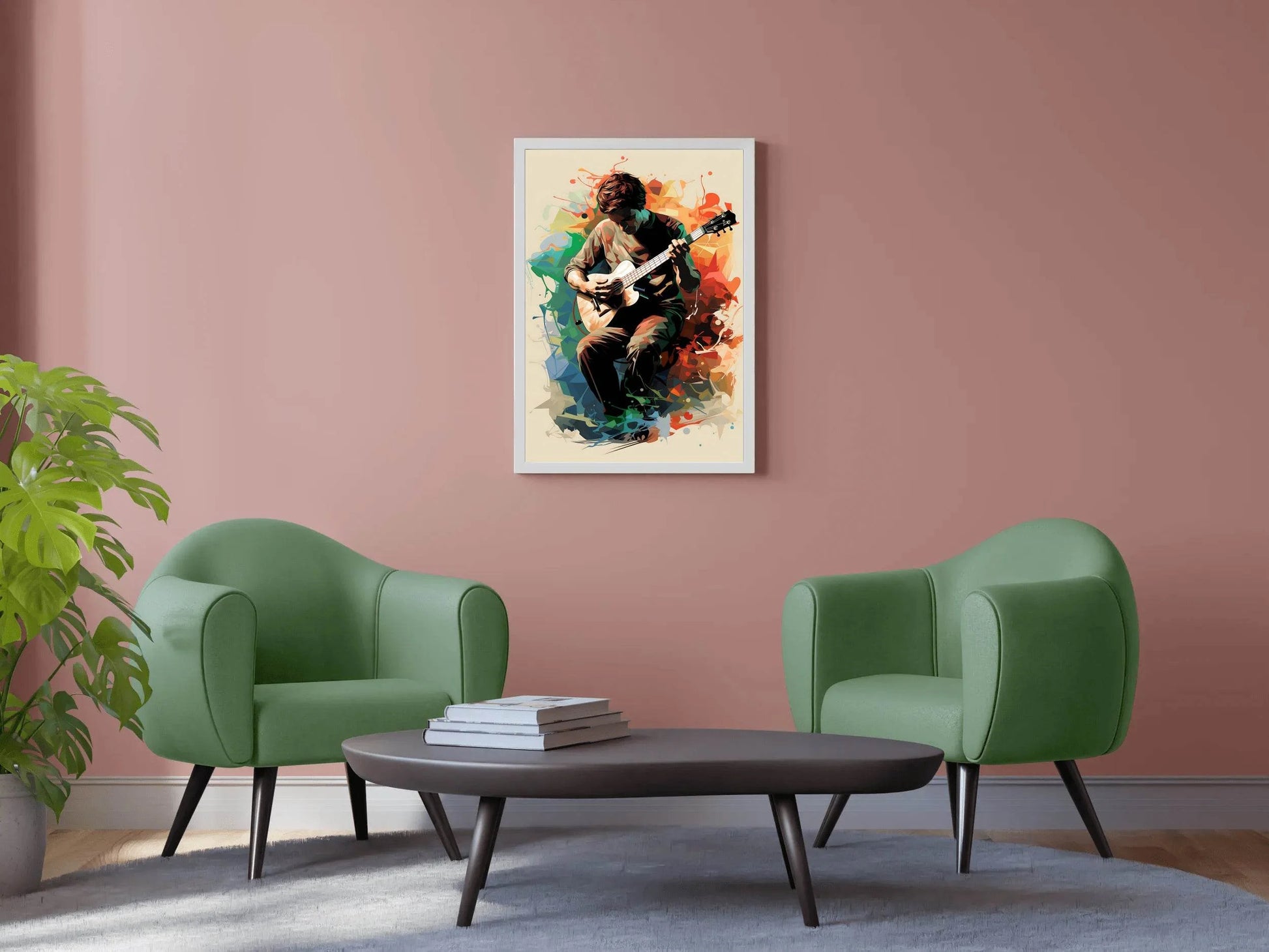 Playing Music With Guitar Wall Art - beink online art store