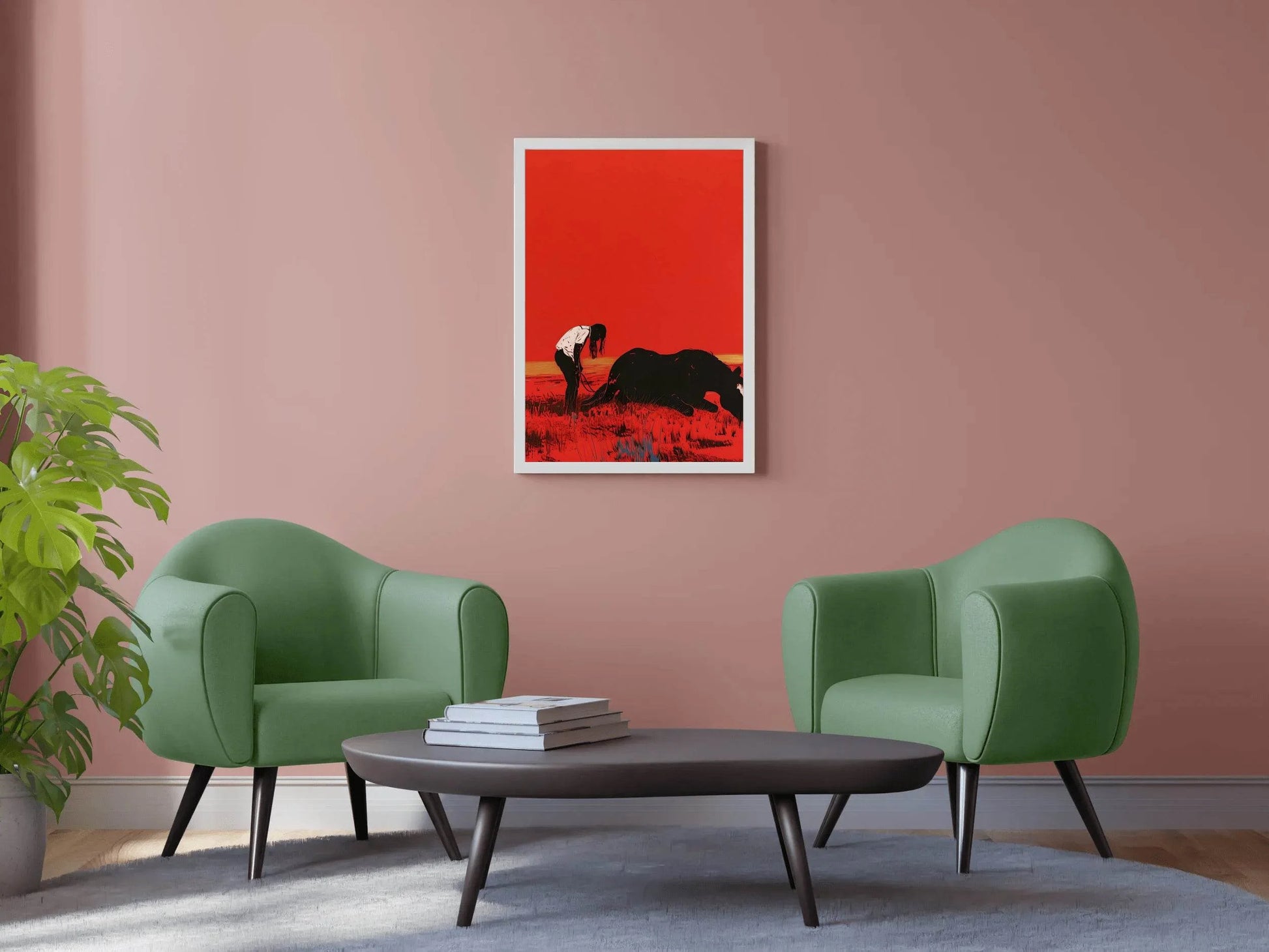 Sick Black Horse Wall Art - beink online art store