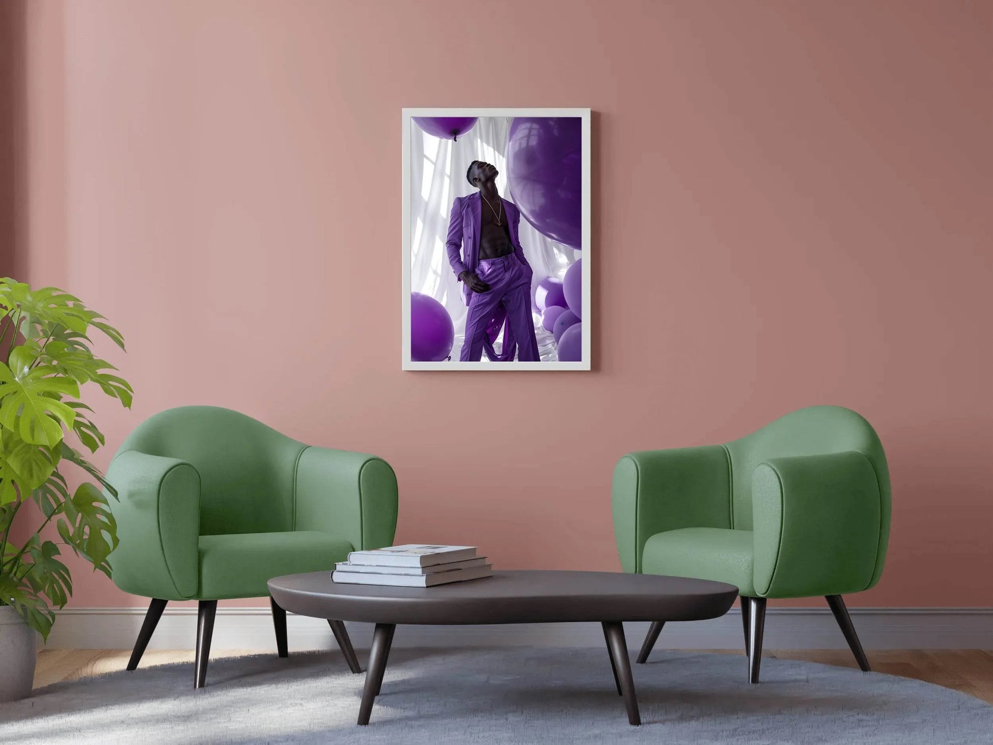 Purple Formal Suit Wall Art - beink online art store