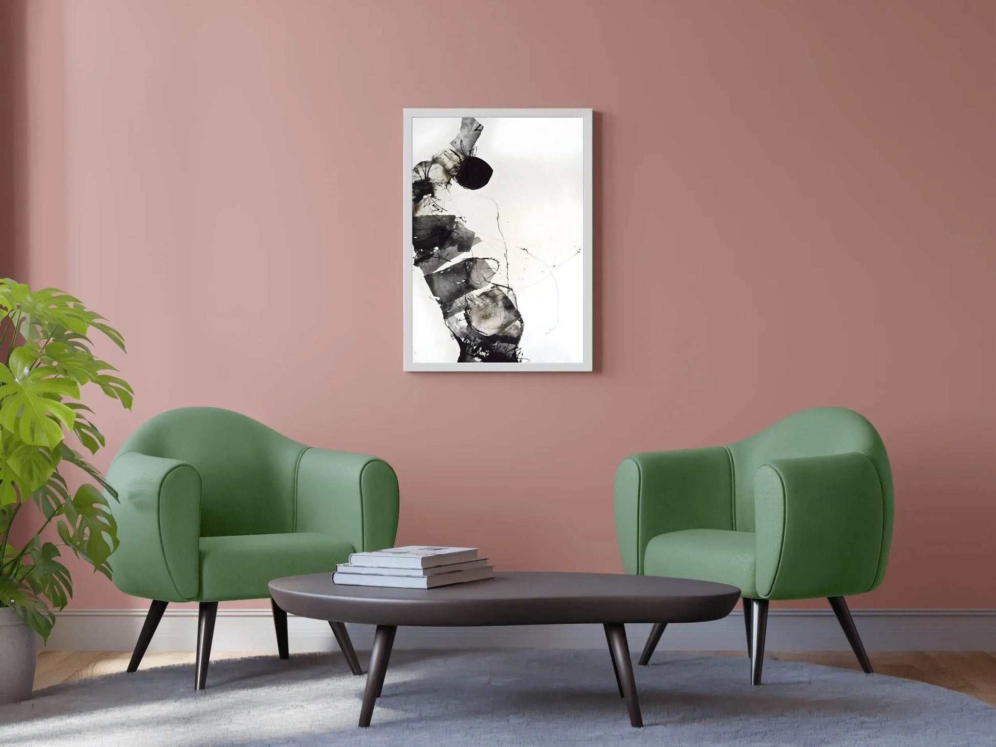 Ink-Stained Figure With Sense of Movement Modern Art - beink online art store