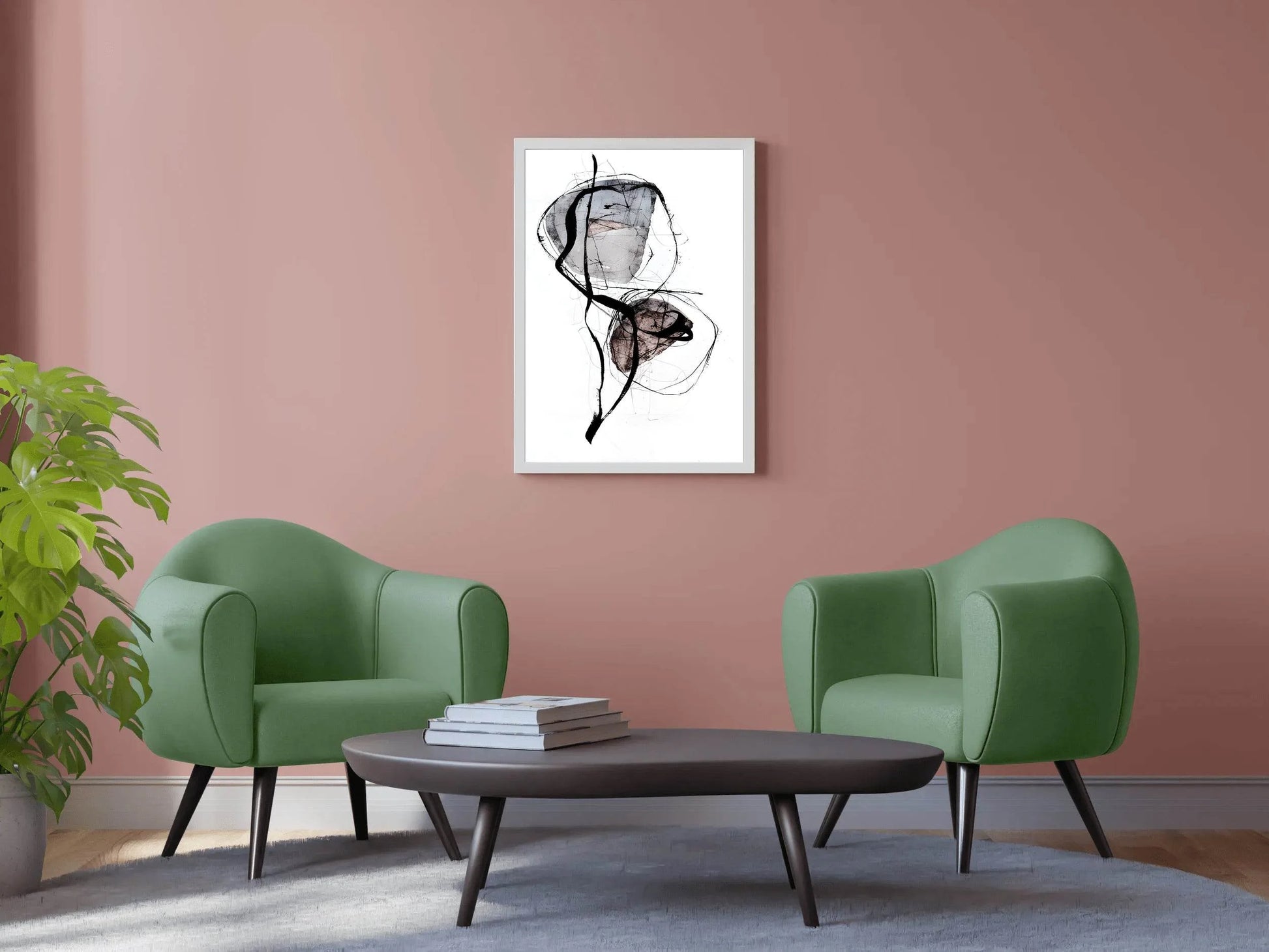 Ink and Watercolor Modern Wall Art - beink online art store