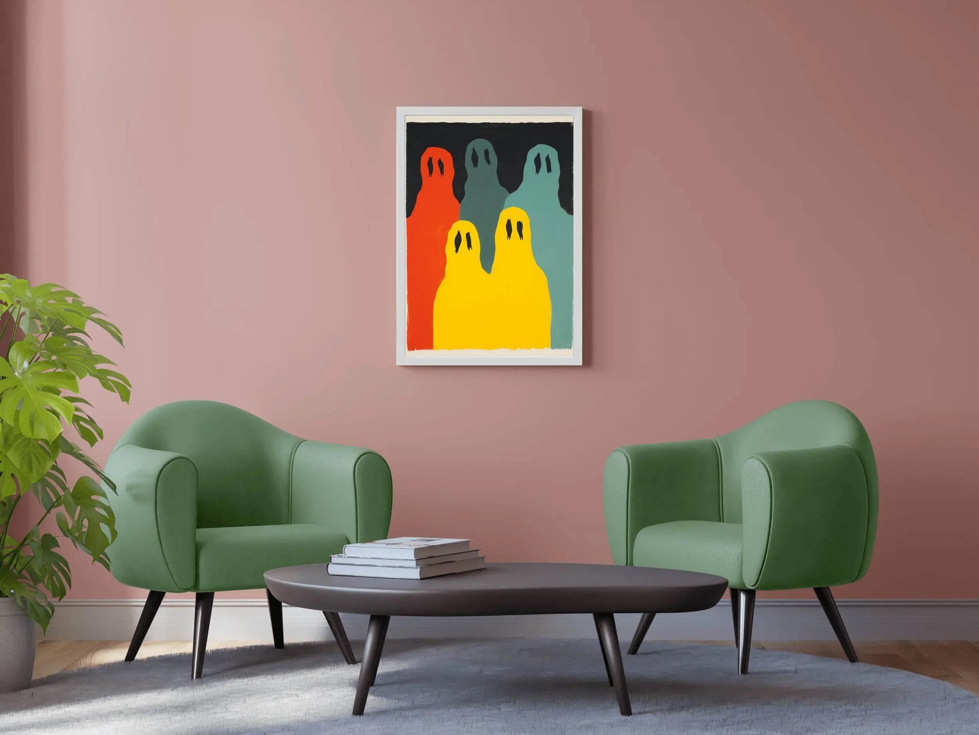 Ghostly Gathering - Haunting Appearance of the Figures Wall Art - beink online art store
