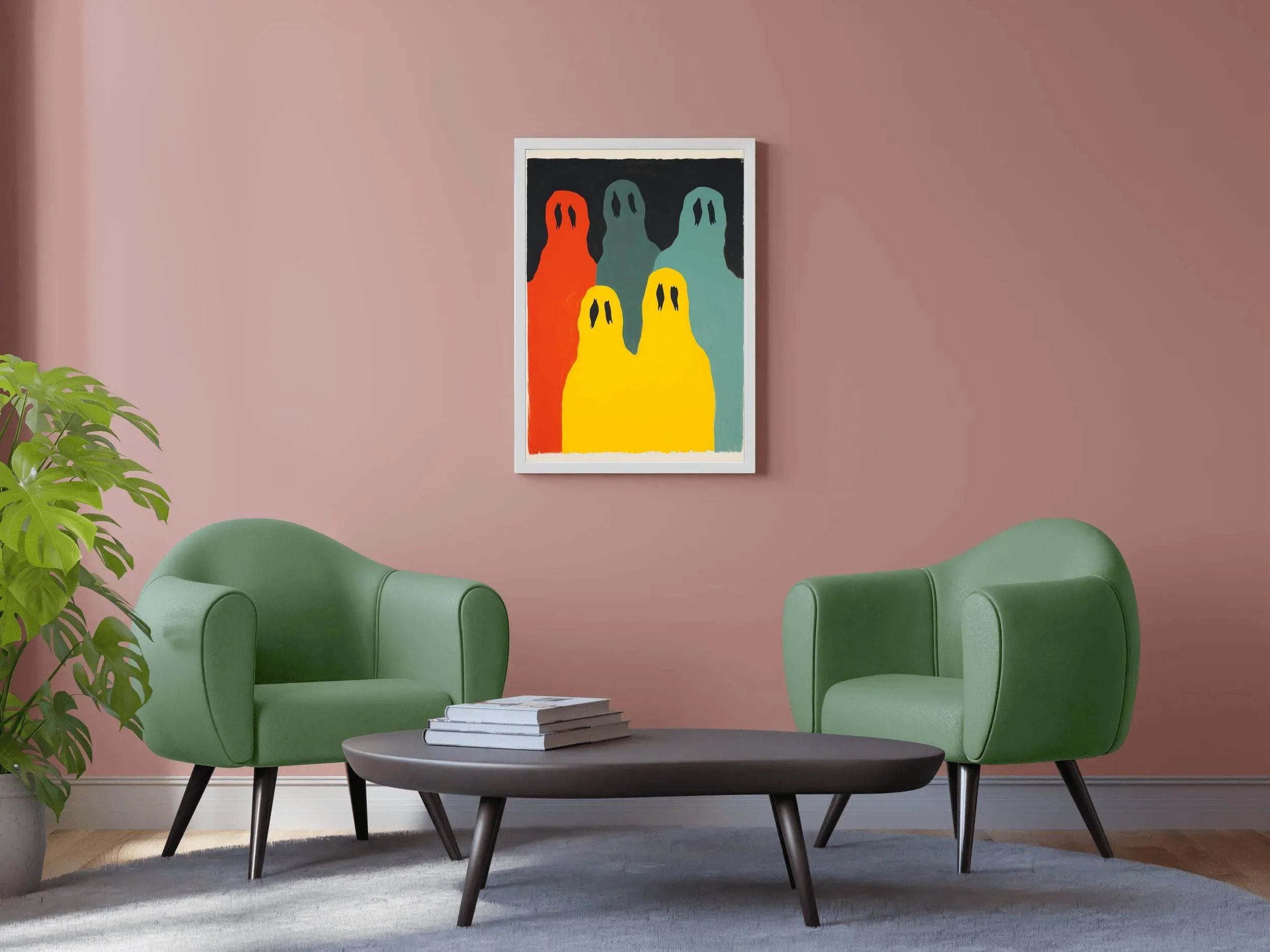Ghostly Gathering - Haunting Appearance of the Figures Wall Art - beink online art store