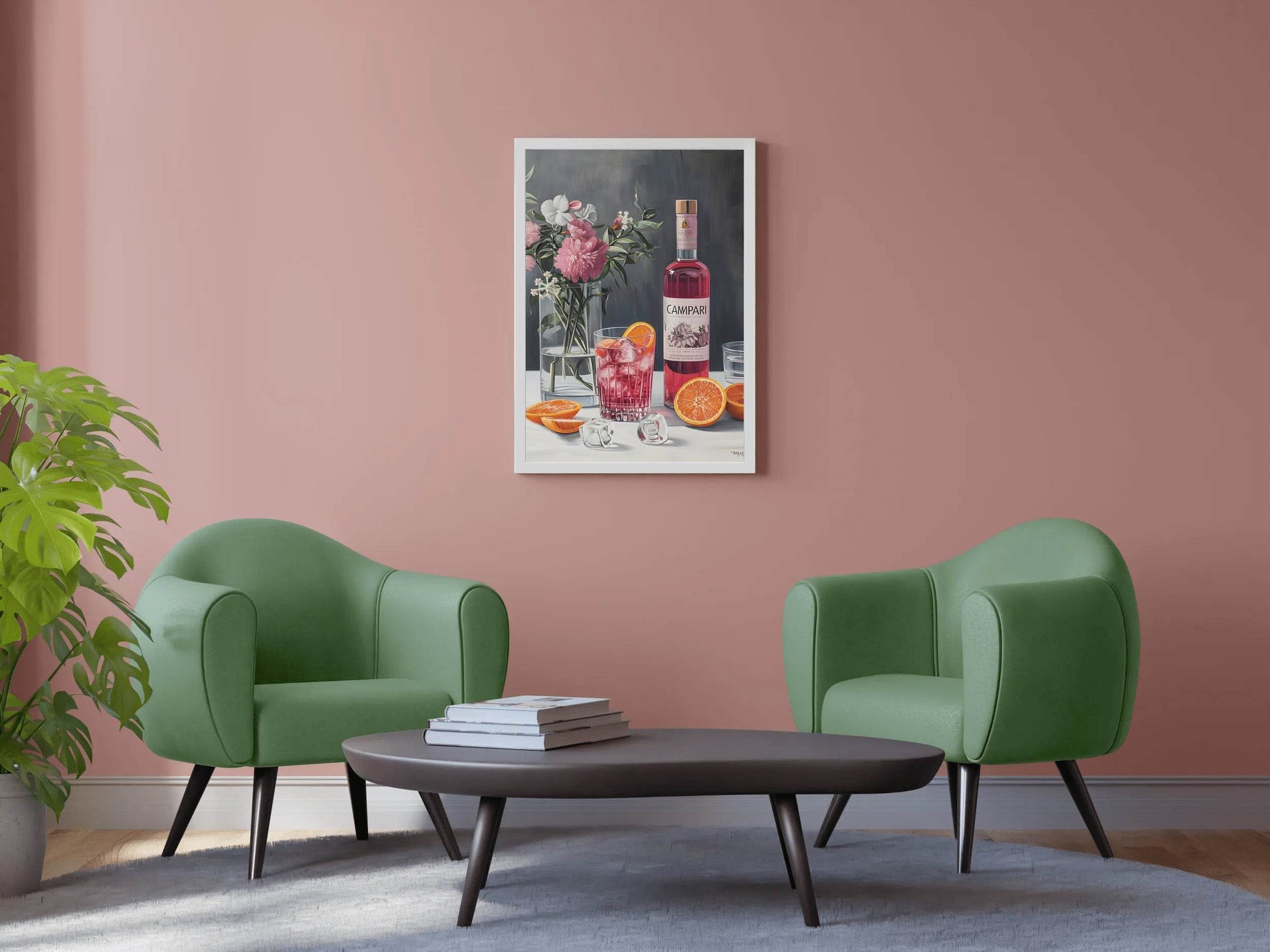 Red Campari Cocktail Wall Art - beink online art store