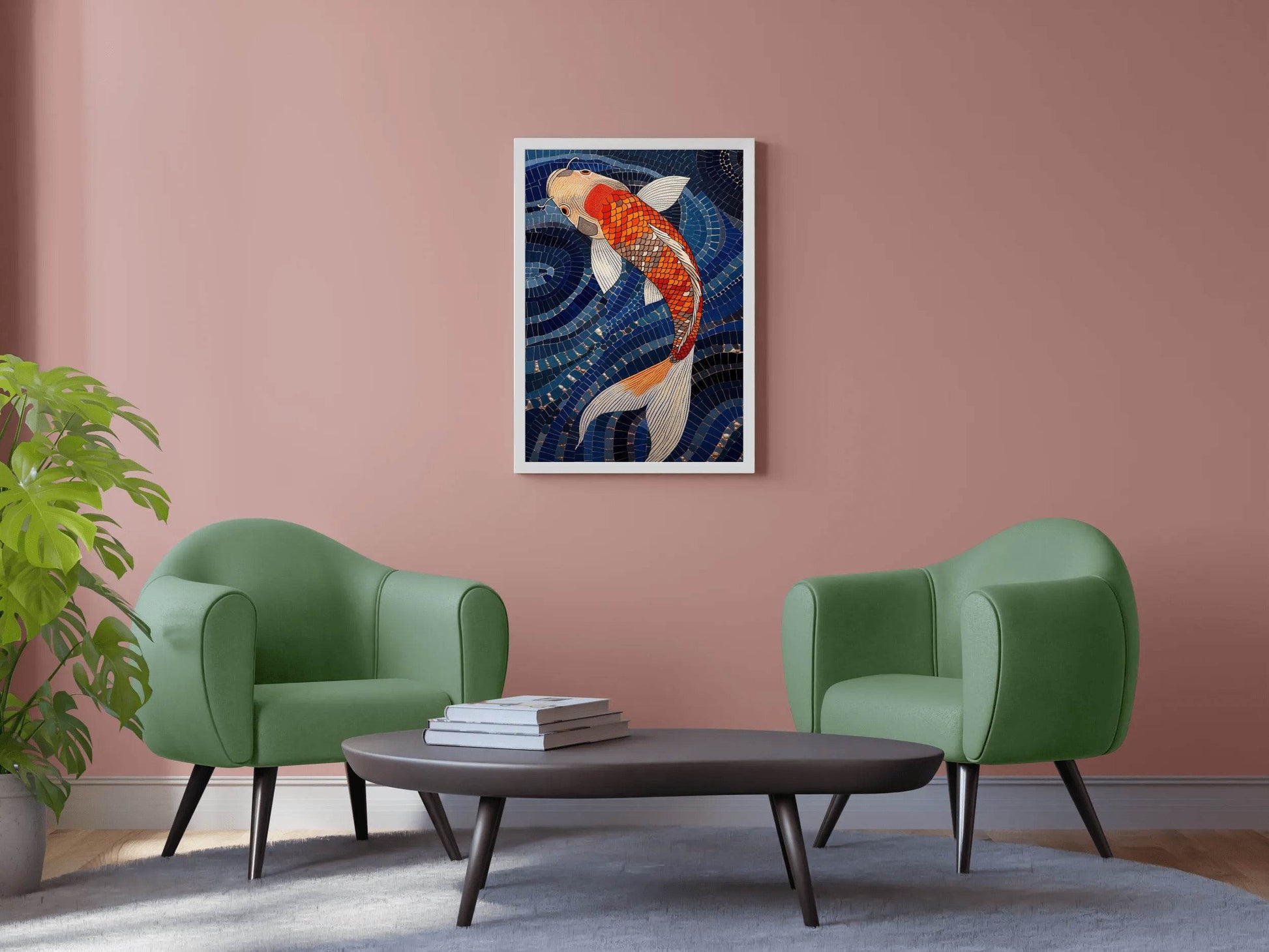 Koi Fish Painting Wall Art - beink online art store