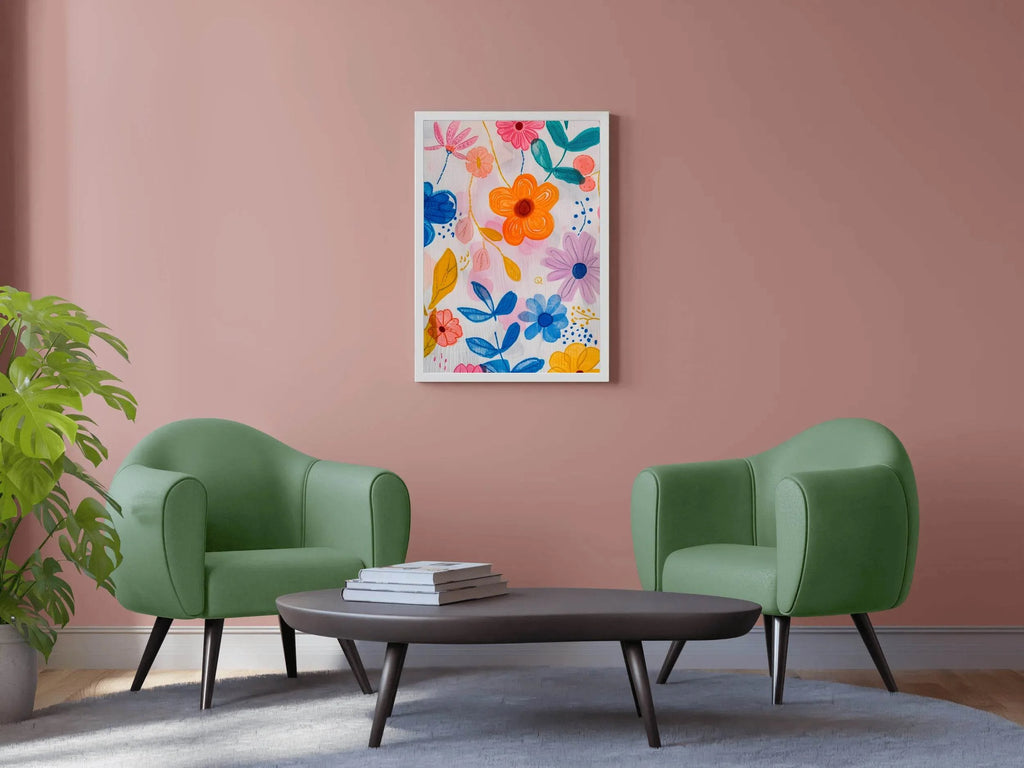 Multicolor Flowers Painting Digital Art - beink online art store