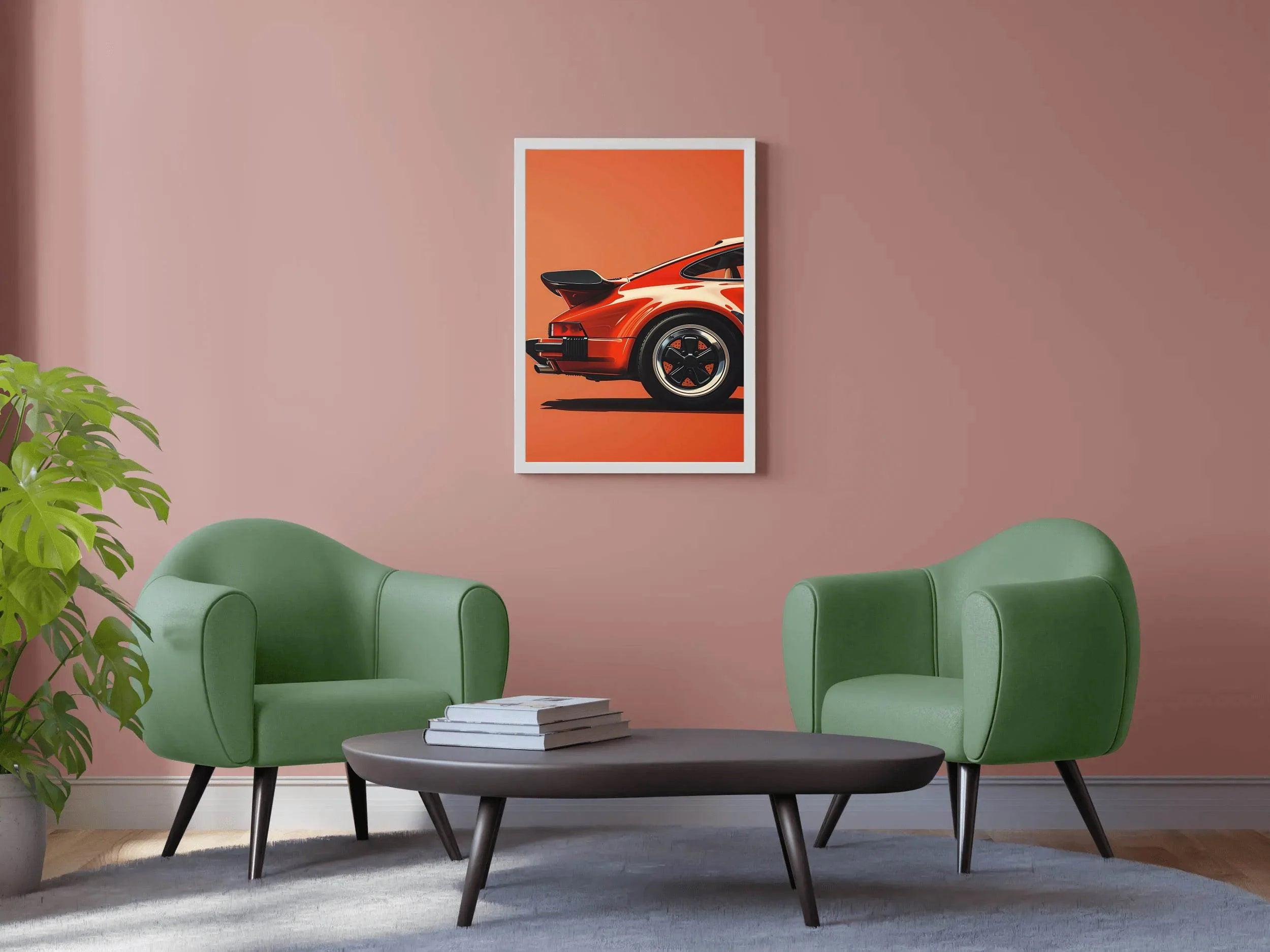 Portrait Painting Porsche Wall Art - beink online art store