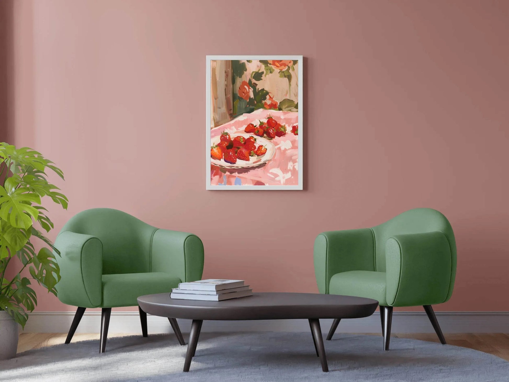 Bowl Freshly Picked Strawberries Wall Art - beink online art store