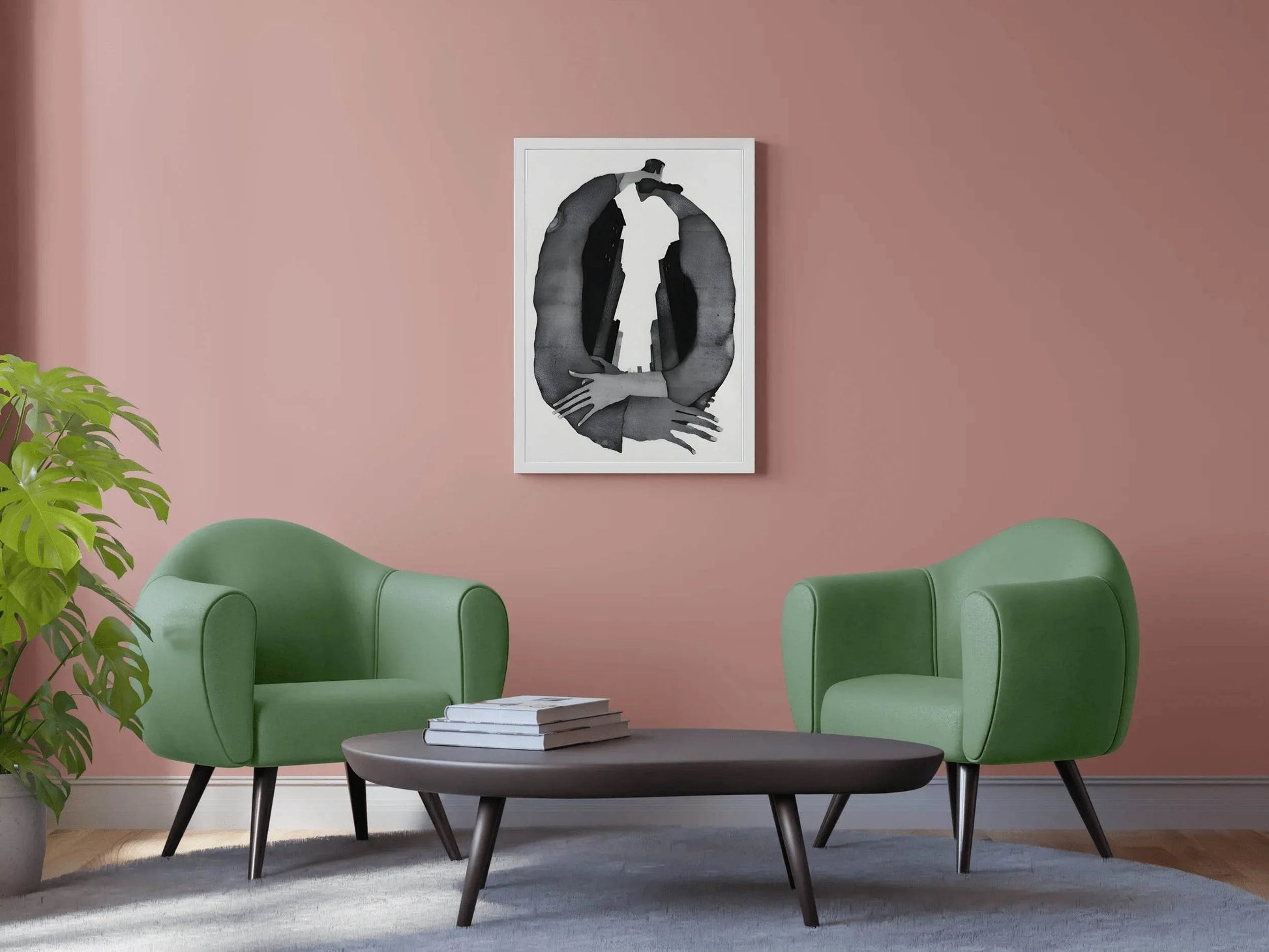 Circular Silhouette Modern Wall Art - beink online art store