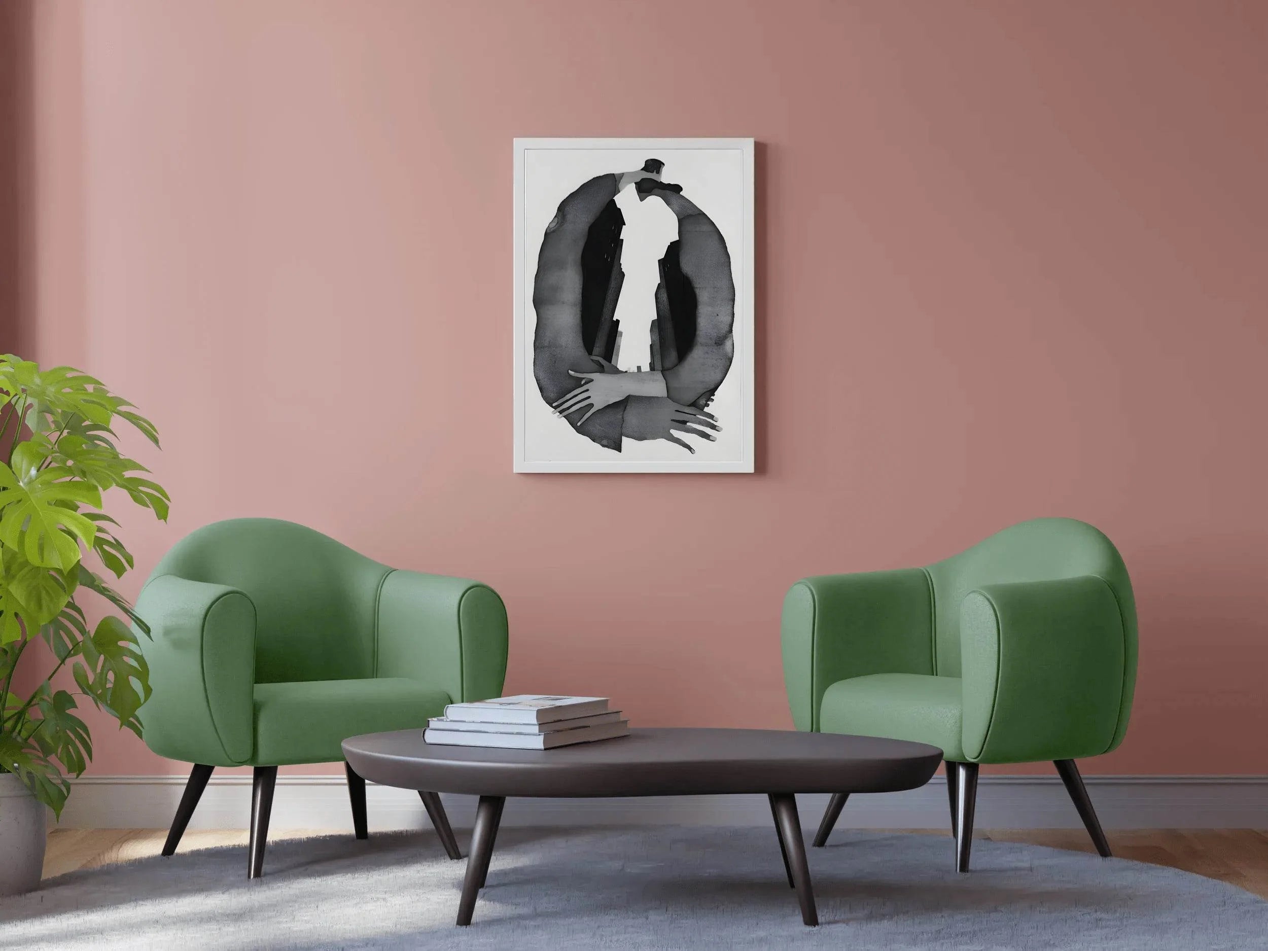 Circular Silhouette Modern Wall Art - beink online art store