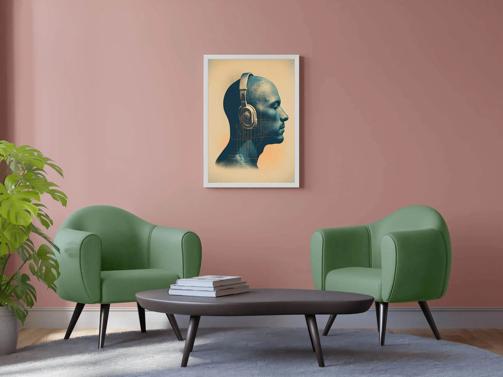 Thinking While Listening To Music Wall Art - beink online art store