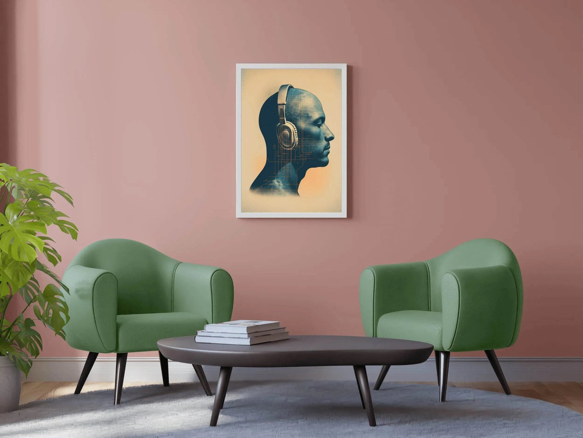 Thinking While Listening To Music Wall Art - beink online art store