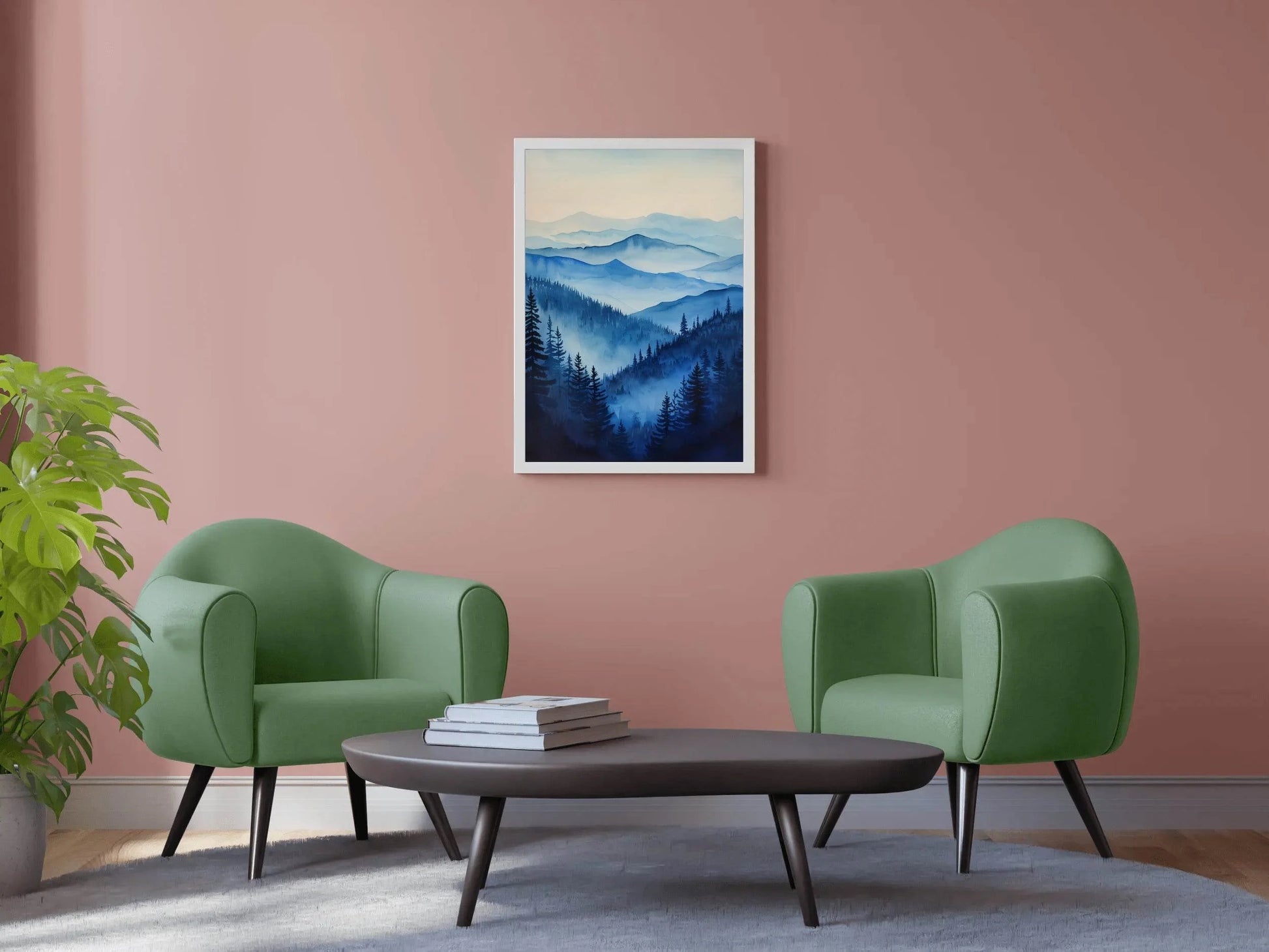 Misty Blue Mountains Wall Art - beink online art store