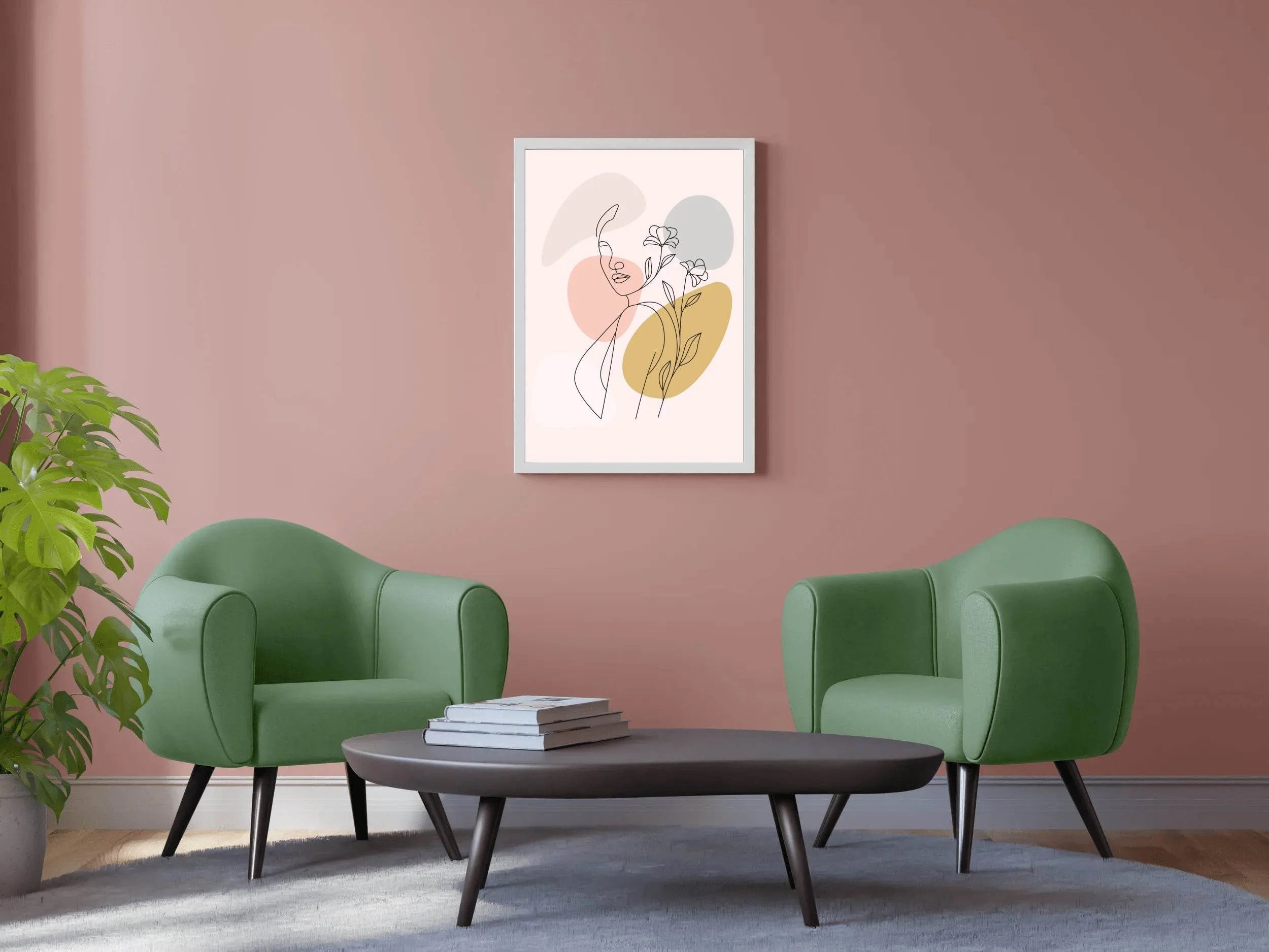 Beautiful Woman Among Flowers Wall Art - beink online art store