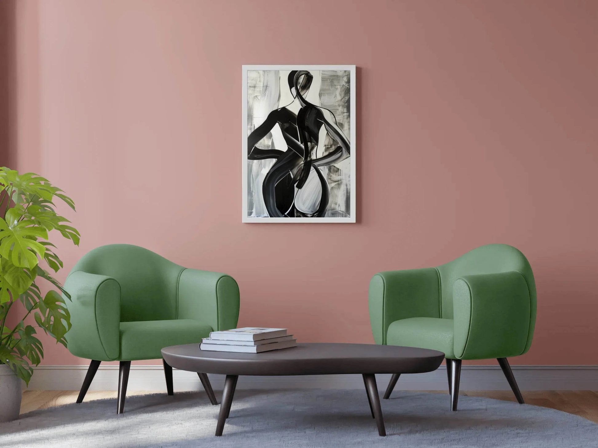 Oil Paint Phantom Figure Modern Wall Art - beink online art store