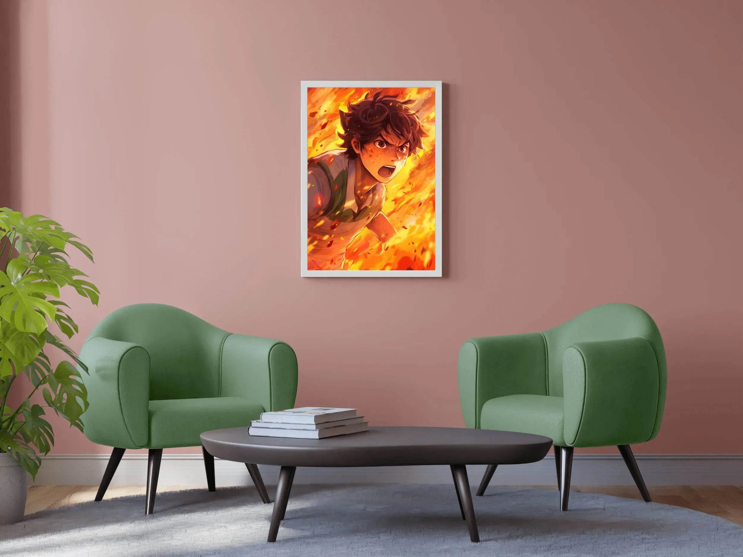 Orange Anime character Anime Wall Art - beink online art store