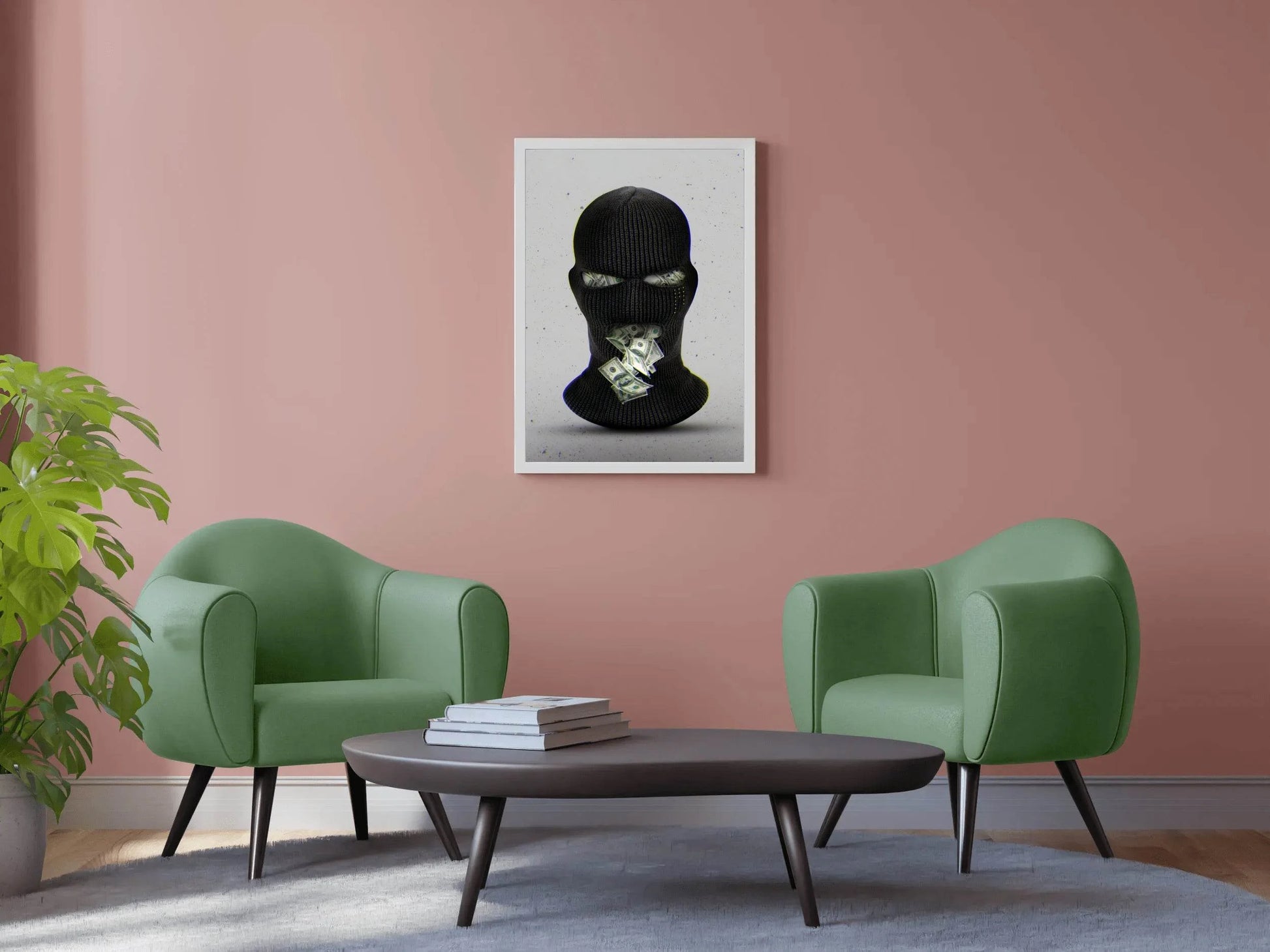 Full Face Balaclava Mask Wall Art - beink online art store
