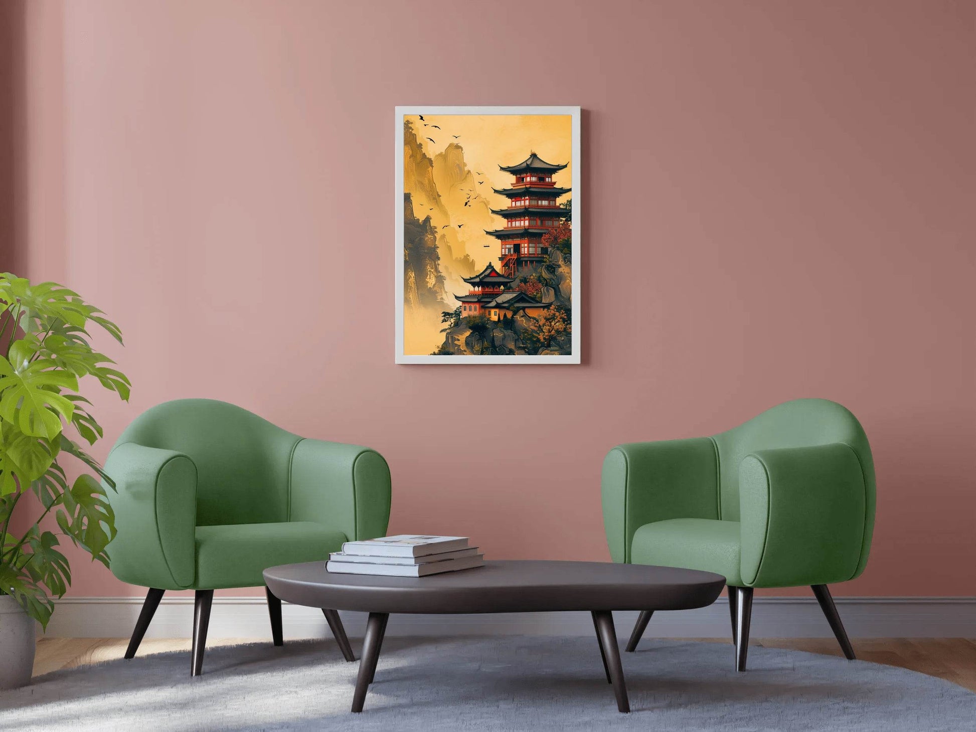 Chinese Temple Painting Wall Art - beink online art store